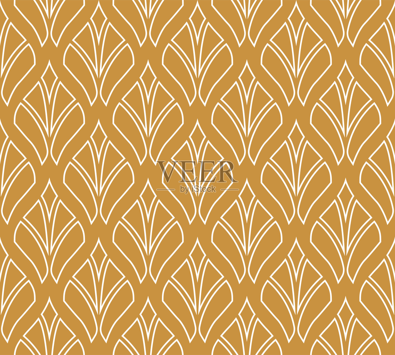 向量叶无缝模式。摘要网格背景。几何结构。插画图片素材