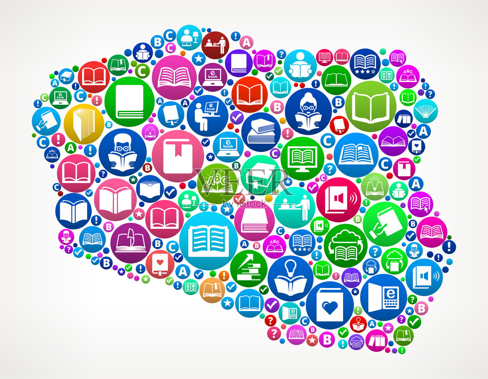 波兰人民书籍和阅读图标背景插画图片素材