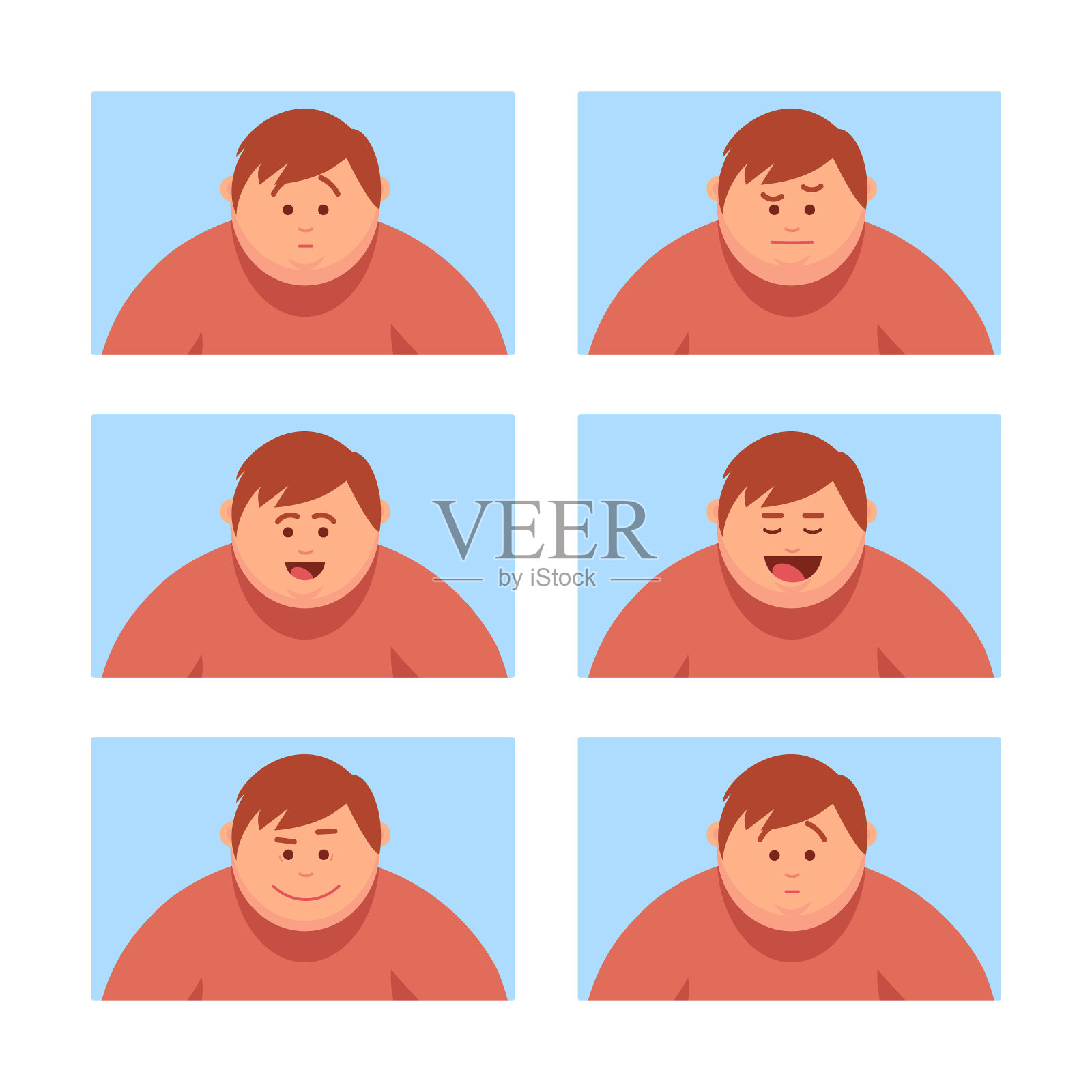 让一个人有多种情绪。插画图片素材