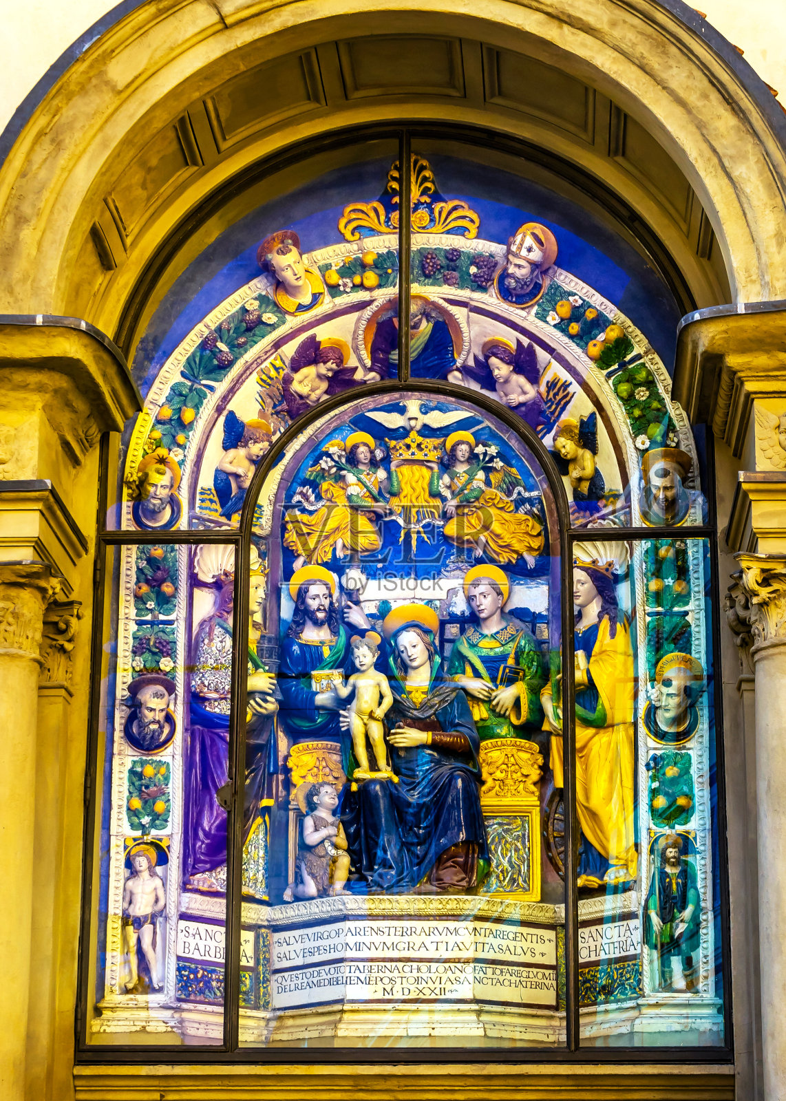 意大利佛罗伦萨,圣母玛利亚街圣祠照片摄影图片