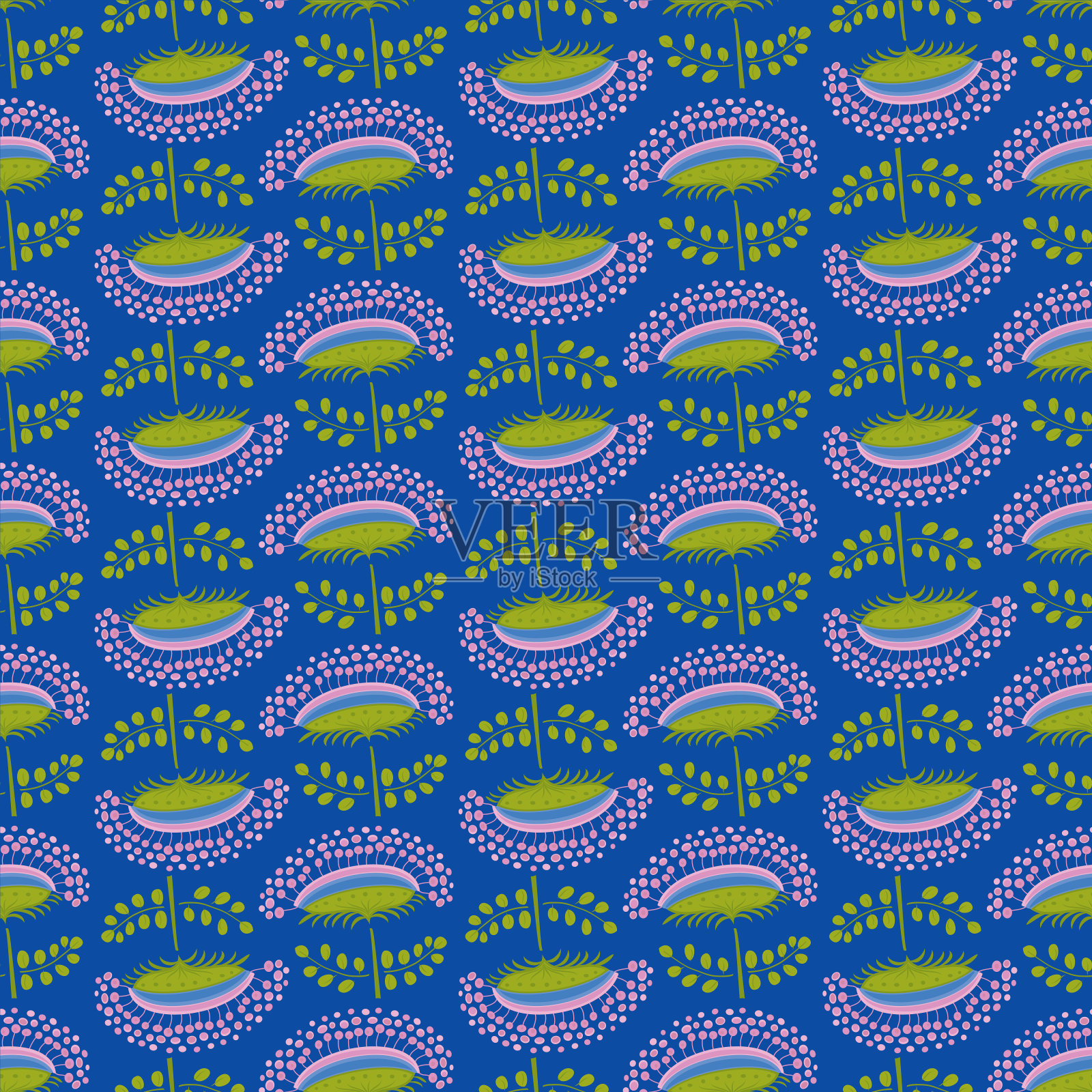 接骨木无缝模式插画图片素材