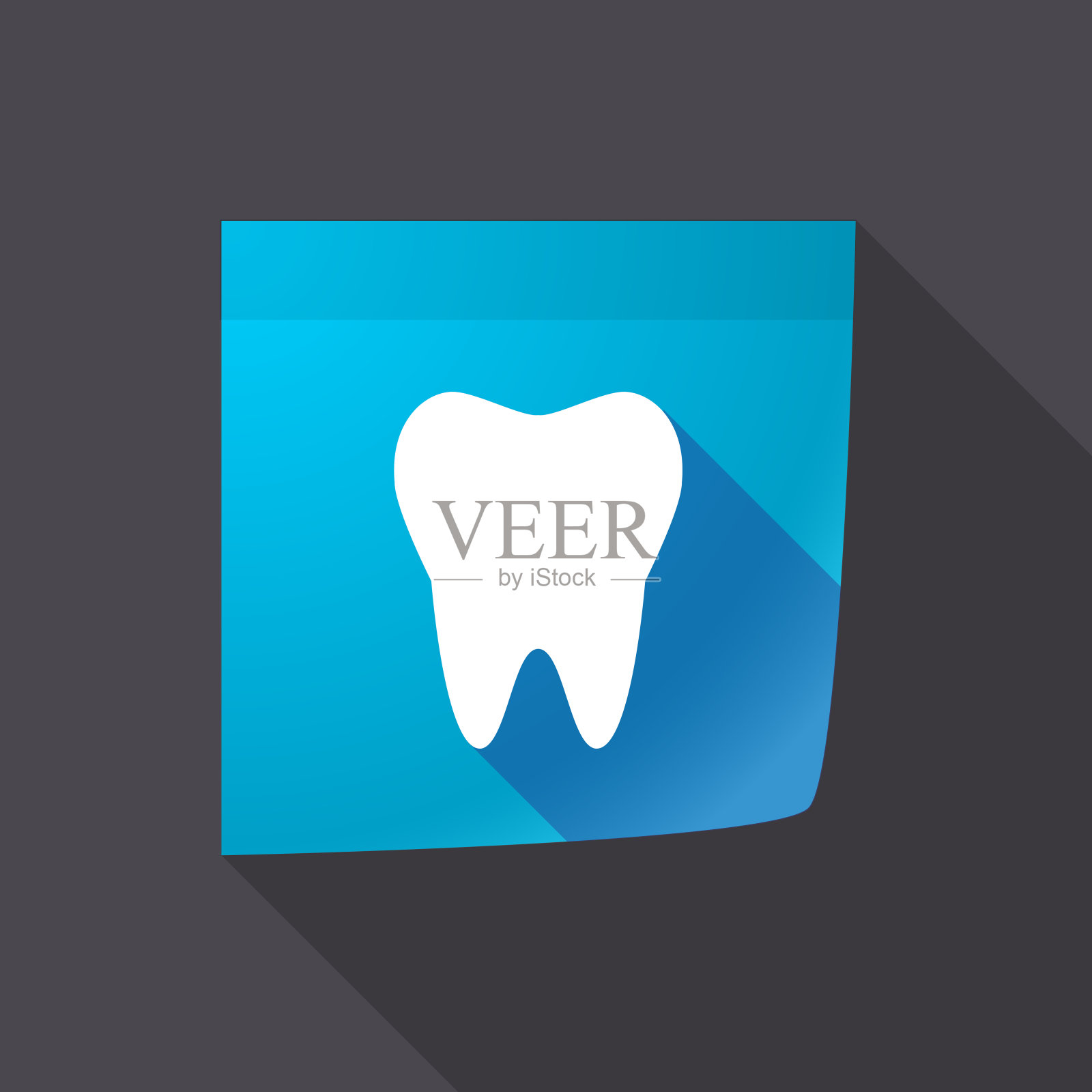 长影纸带牙注插画图片素材