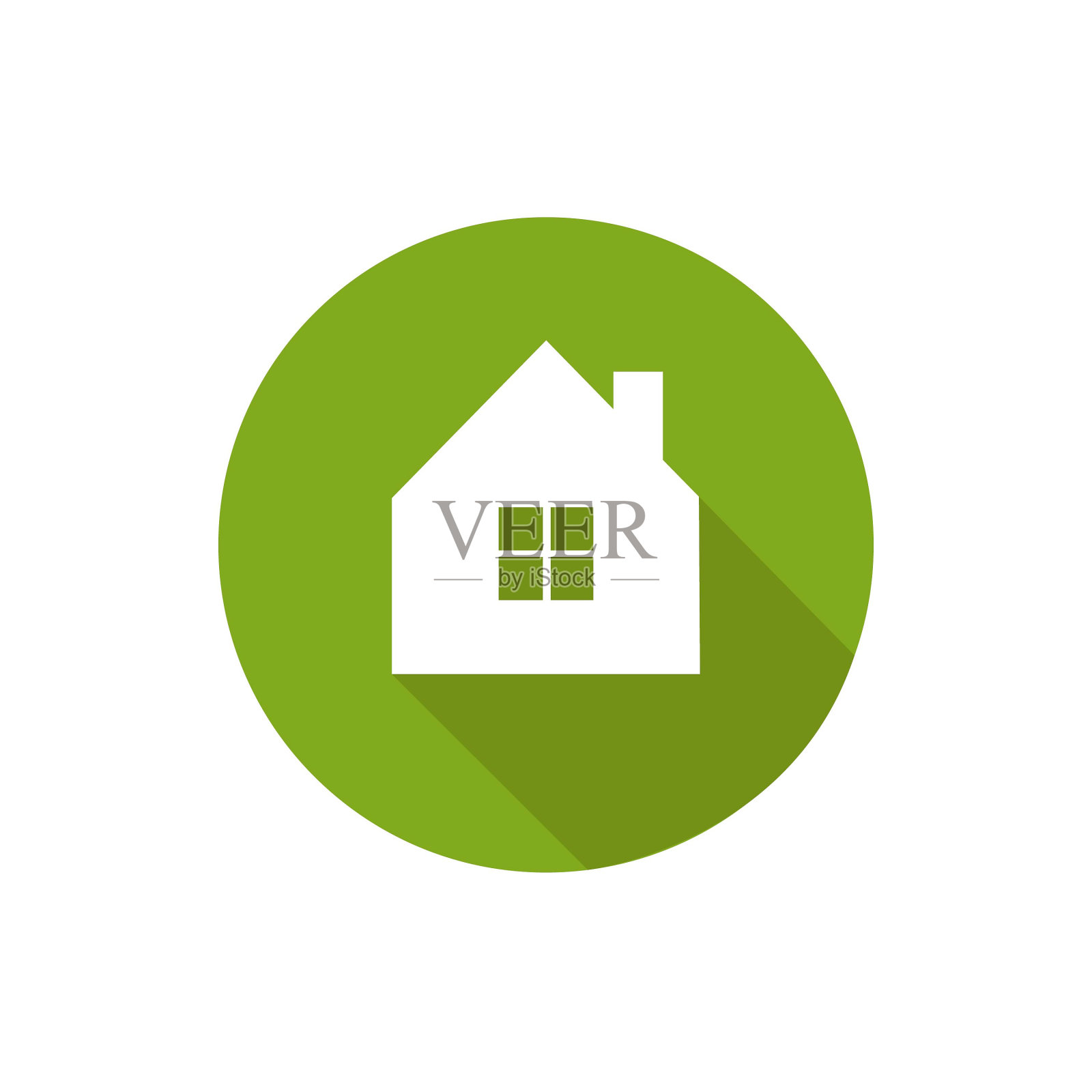 绿色的房子图标,剪贴画插画图片素材