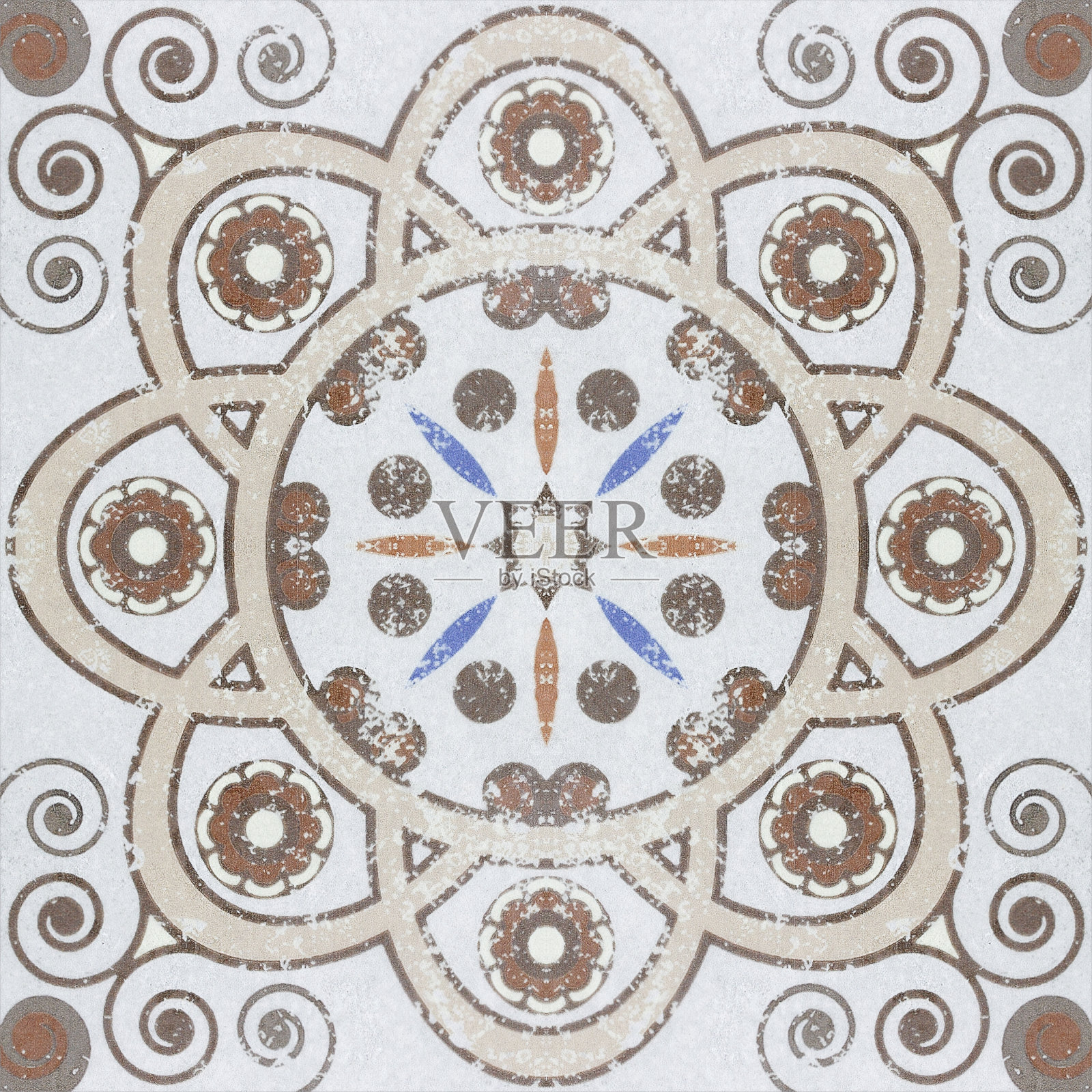 老瓷砖图案背景在公园公共照片摄影图片