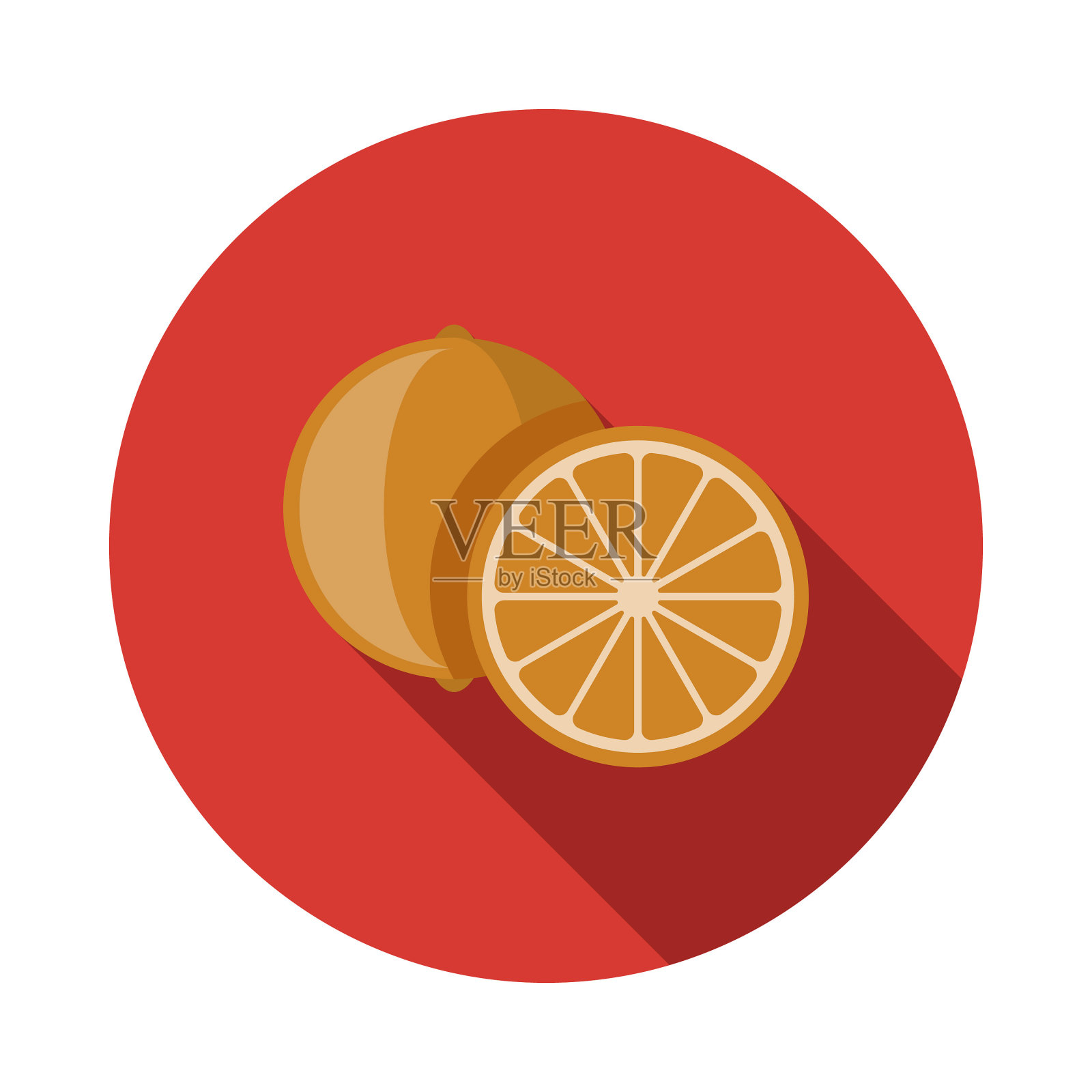 橙色平面设计中国图标设计元素图片