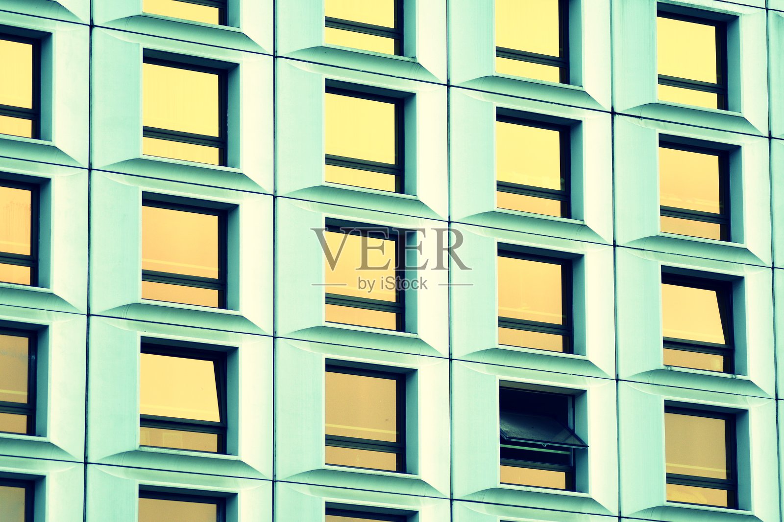 抽象简约风格的建筑背景。现代建筑立面细节。复古的颜色因袭照片摄影图片