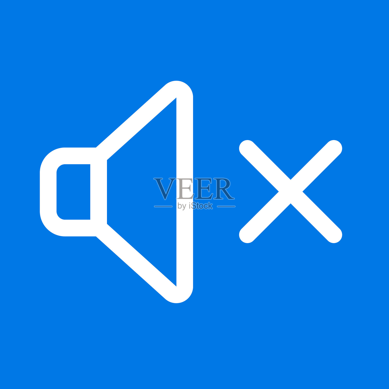 没有静音扬声器图标插画图片素材