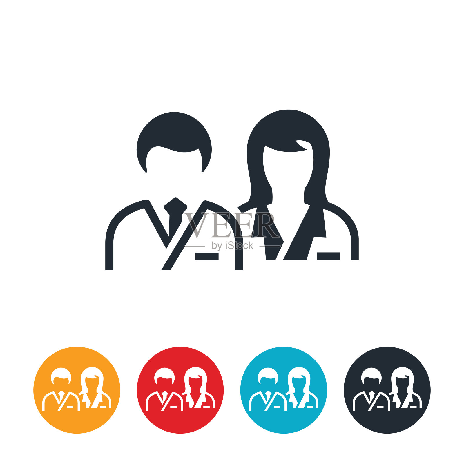 男性和女性医生图标插画图片素材