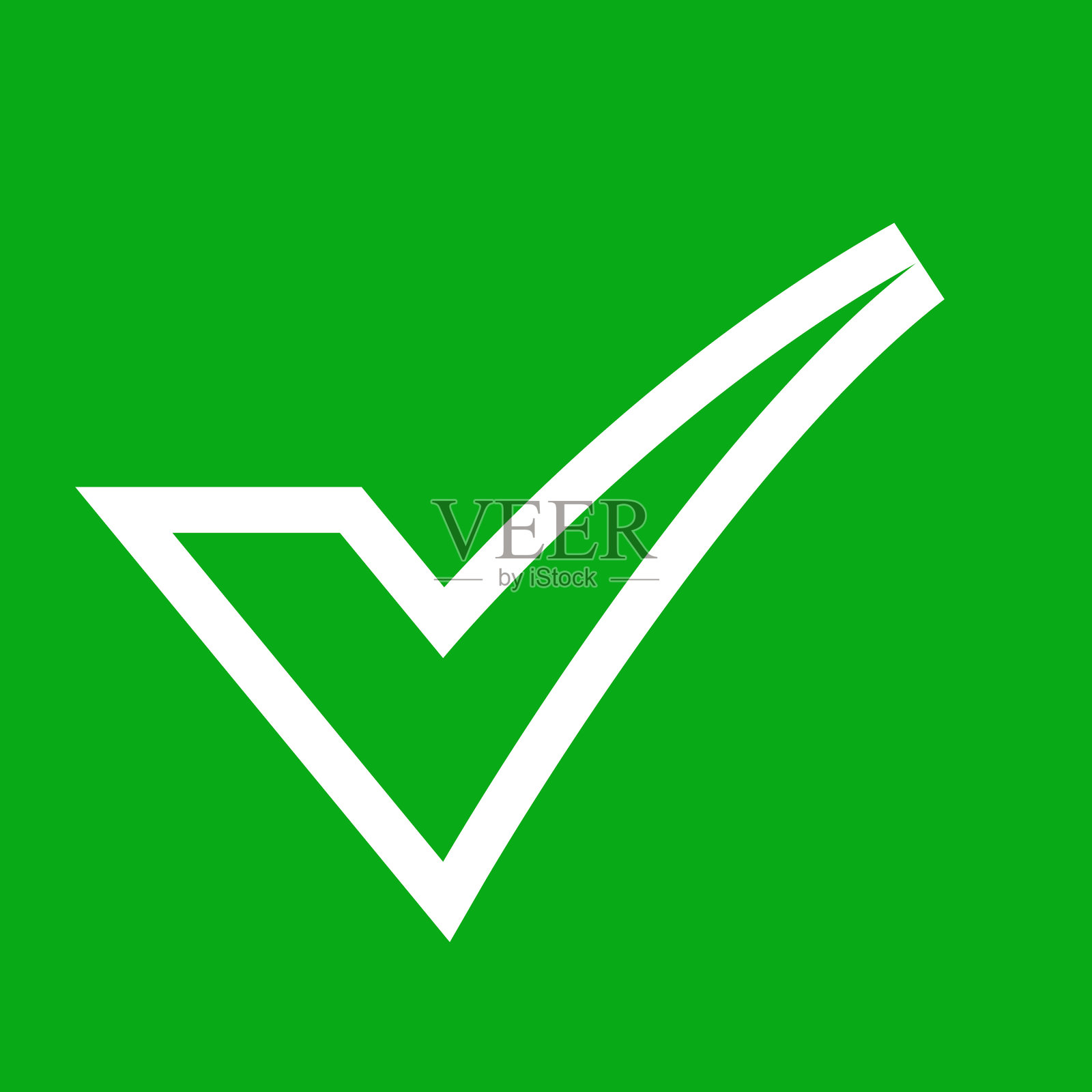 简单的复选标记图标插画图片素材