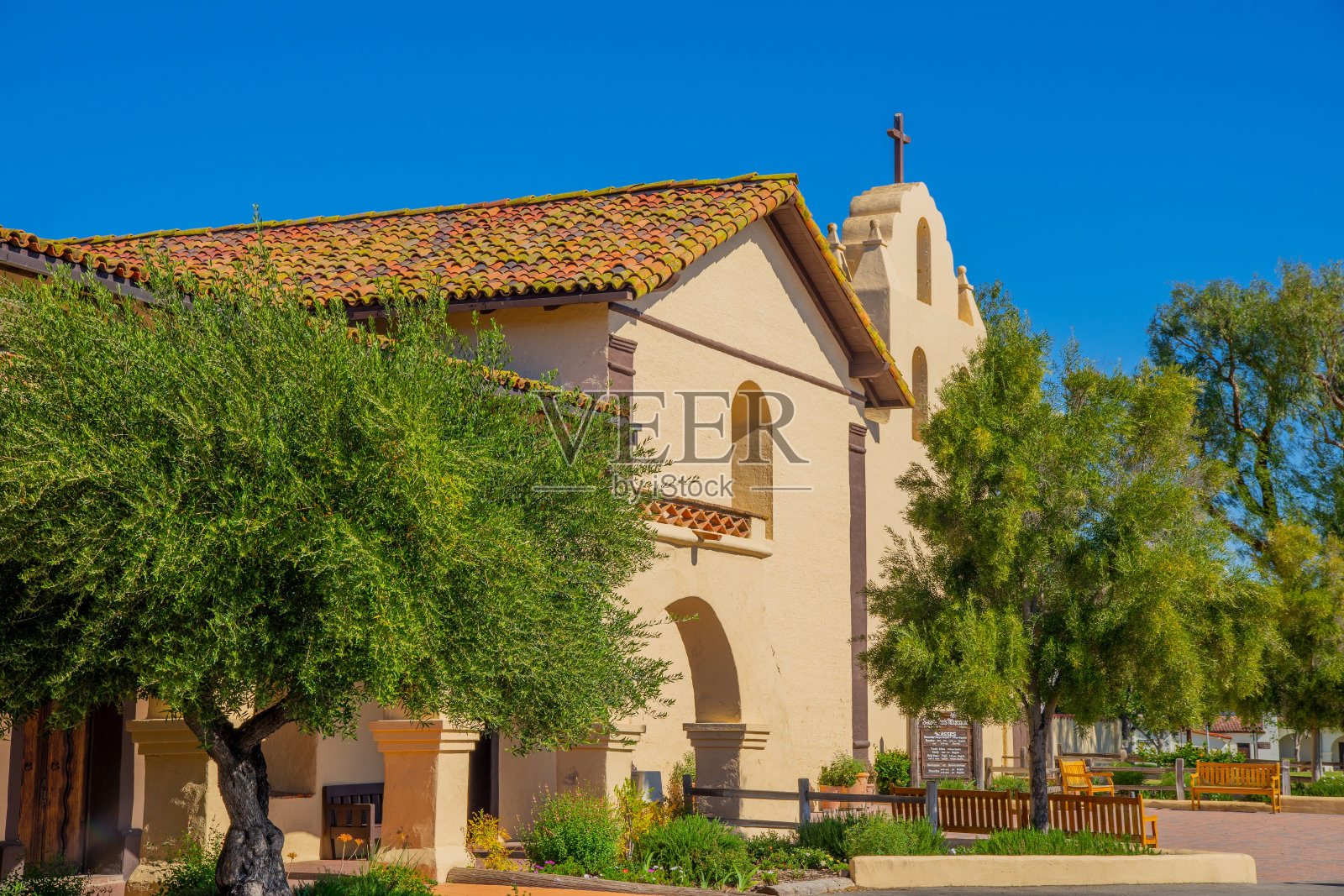 老使命圣伊纳斯,Solvang,加利福尼亚照片摄影图片