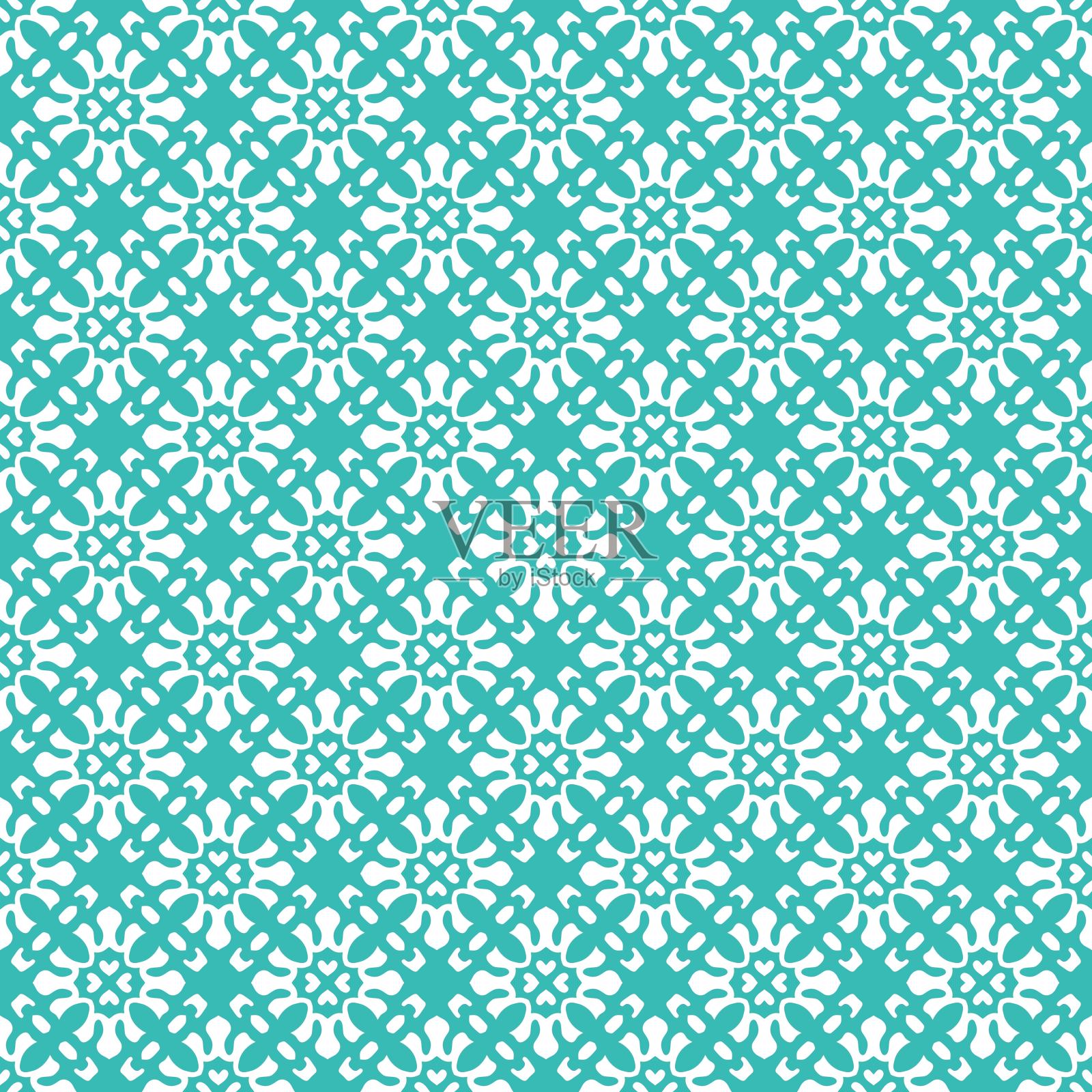 复古无缝图案背景插画图片素材