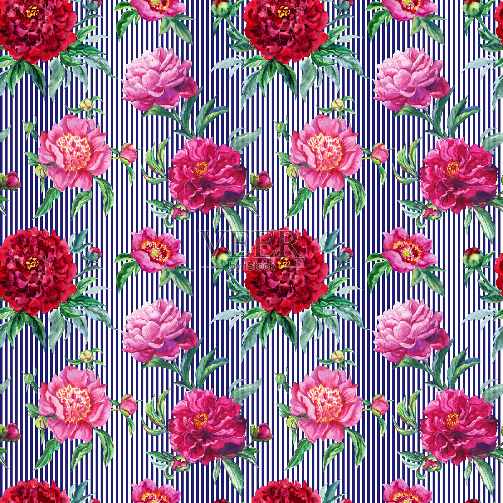 peonie模式插画图片素材