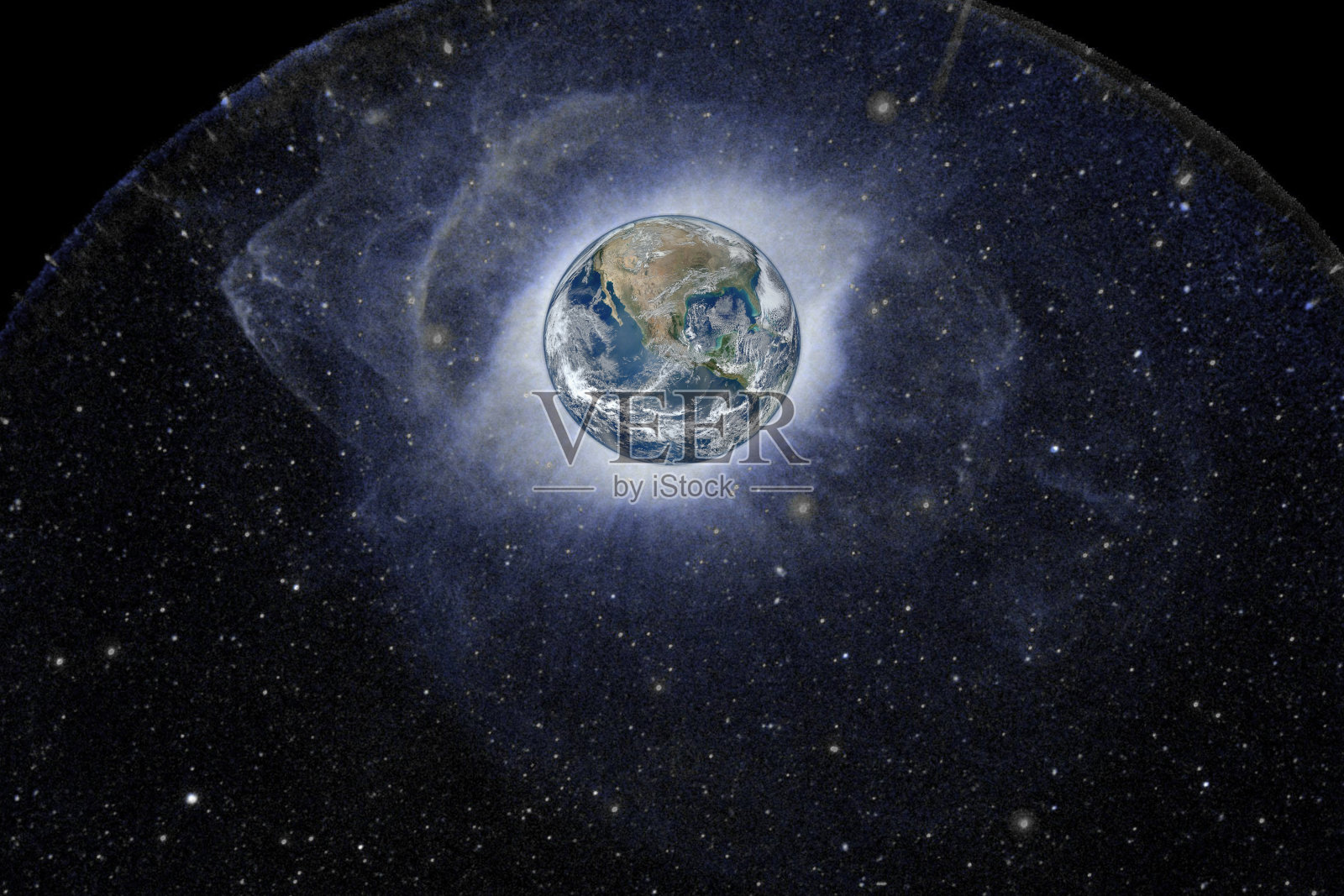 地球在太空中。图片由美国宇航局提供。照片摄影图片