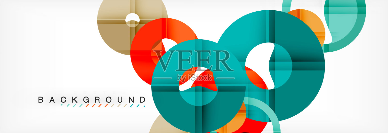 灰色背景上的彩色戒指,现代几何图案设计。矢量业务或技术演示设计模板,小册子或传单模式,或几何网络横幅插画图片素材