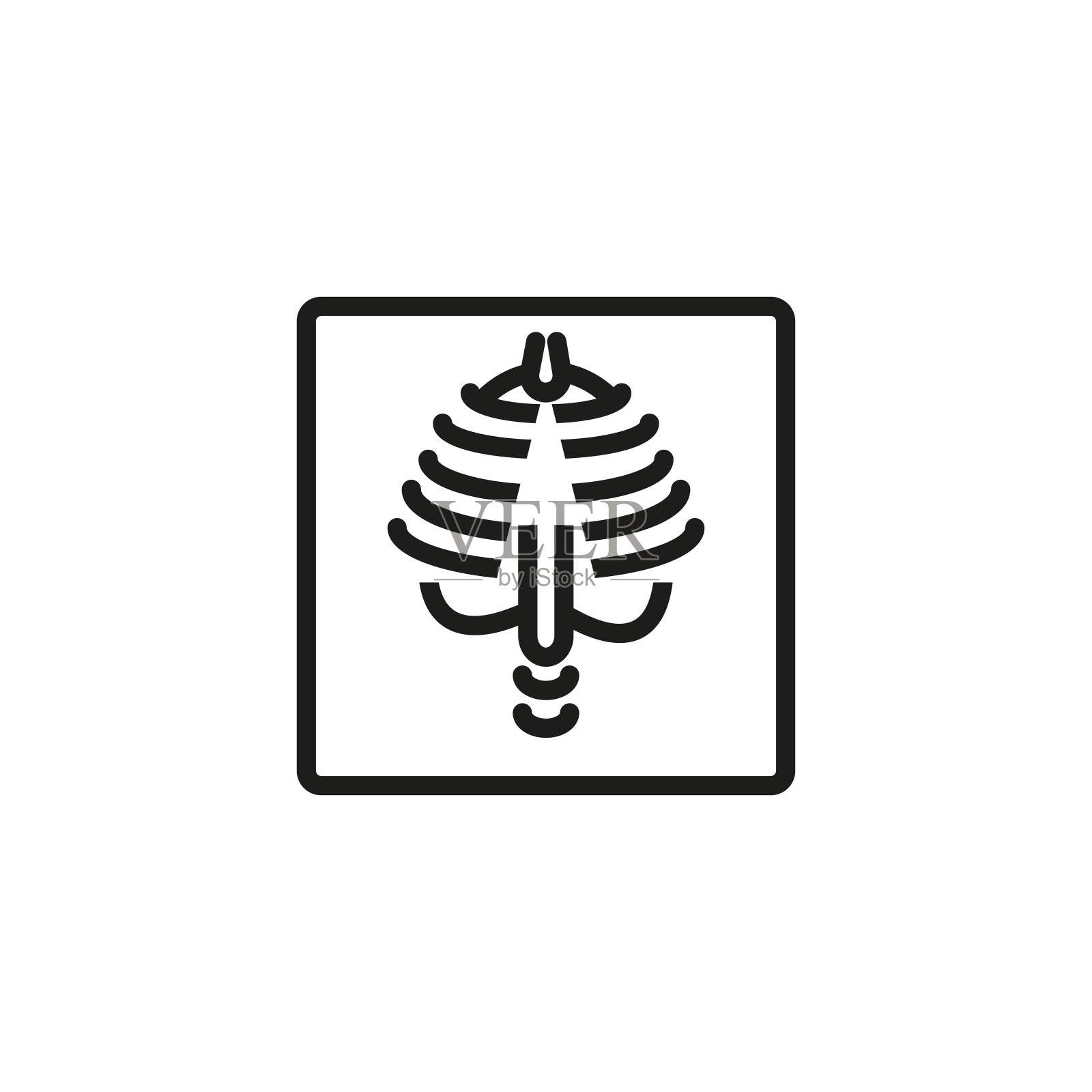 胸部X线图标设计元素图片