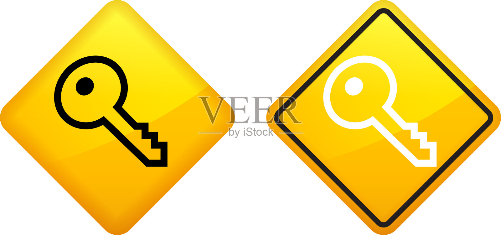 房子钥匙图标插画图片素材