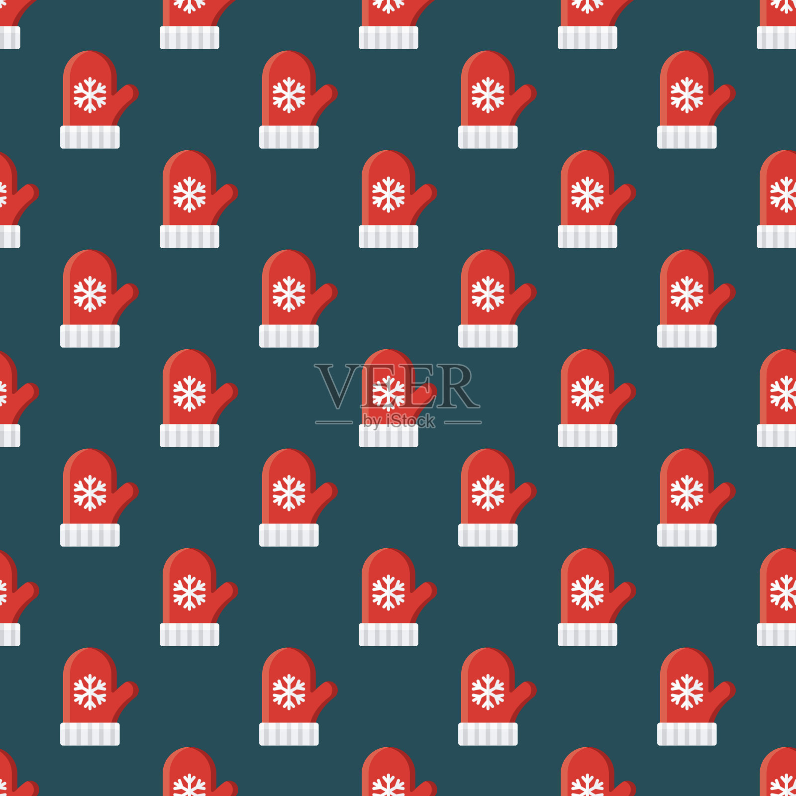 手套无缝模式插画图片素材