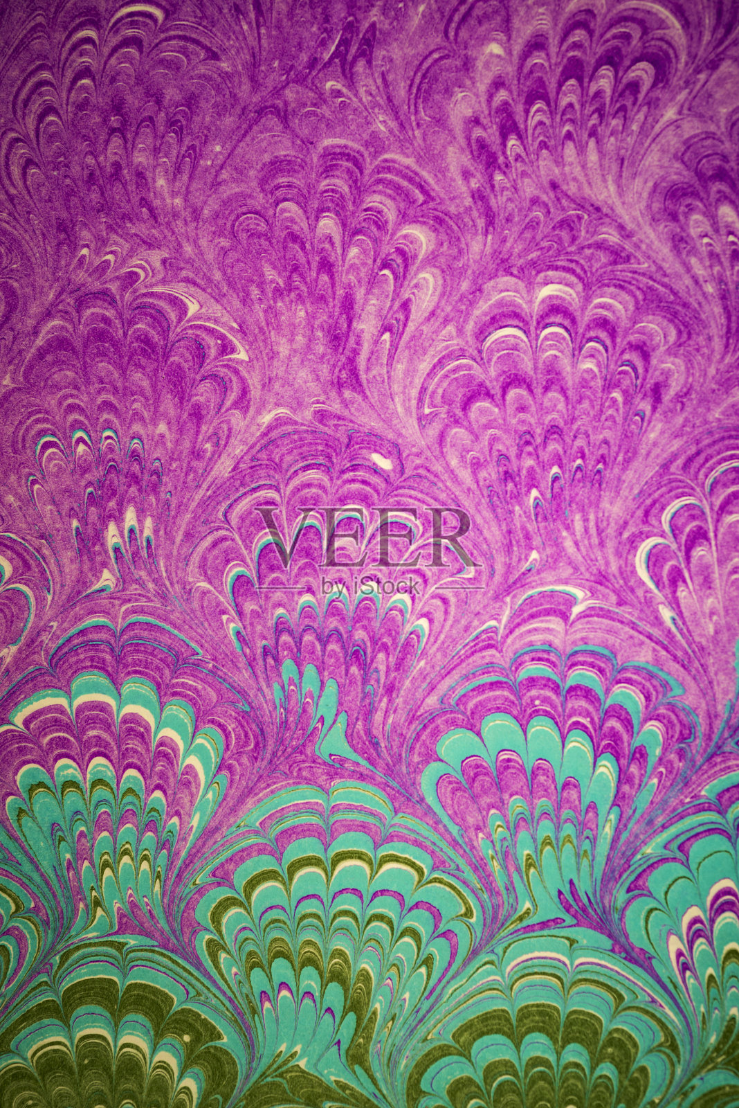 Ebru艺术。传统的土耳其Ebru技术。照片摄影图片