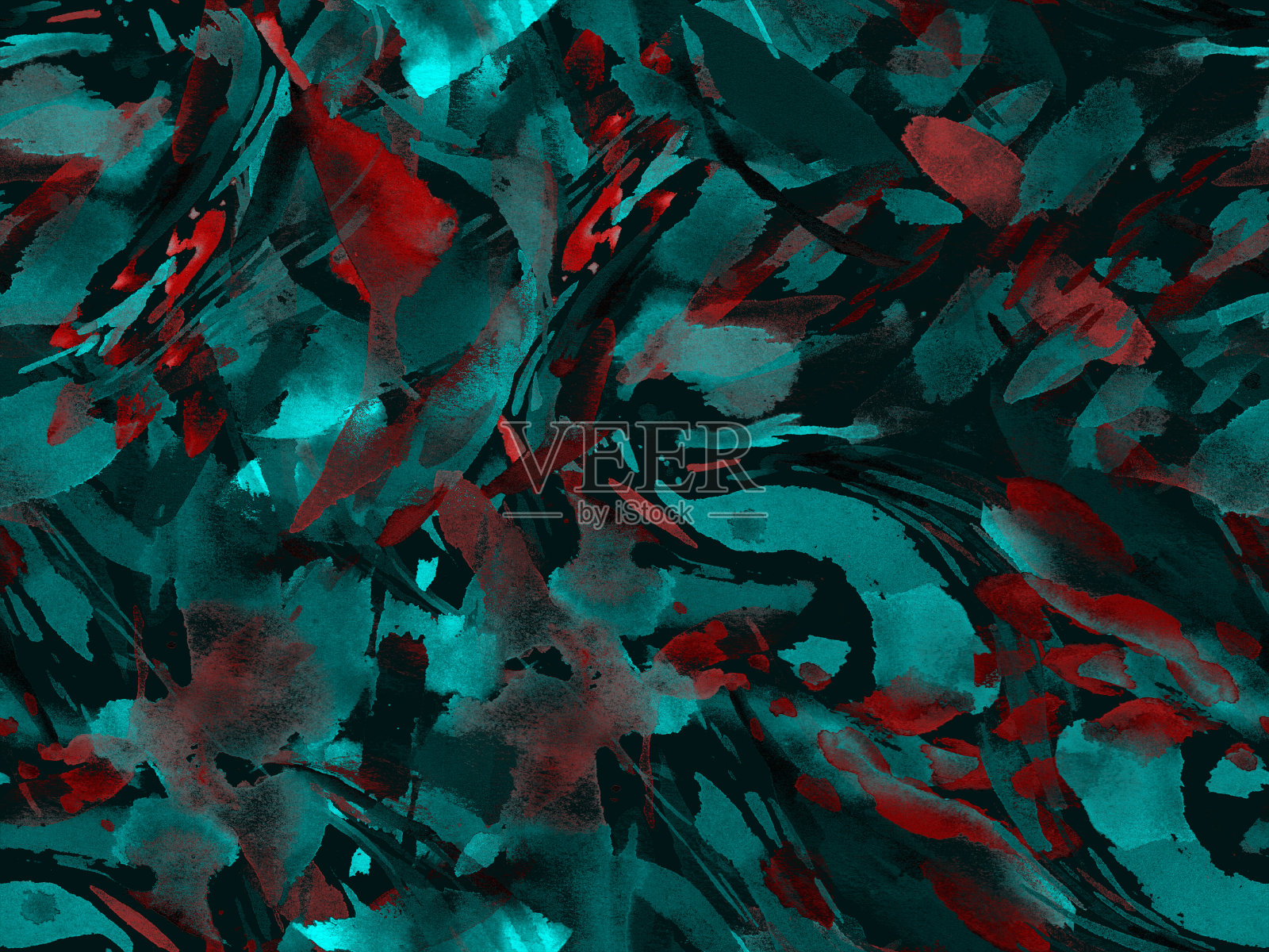 波希米亚万花筒抽象无缝图案。插画图片素材