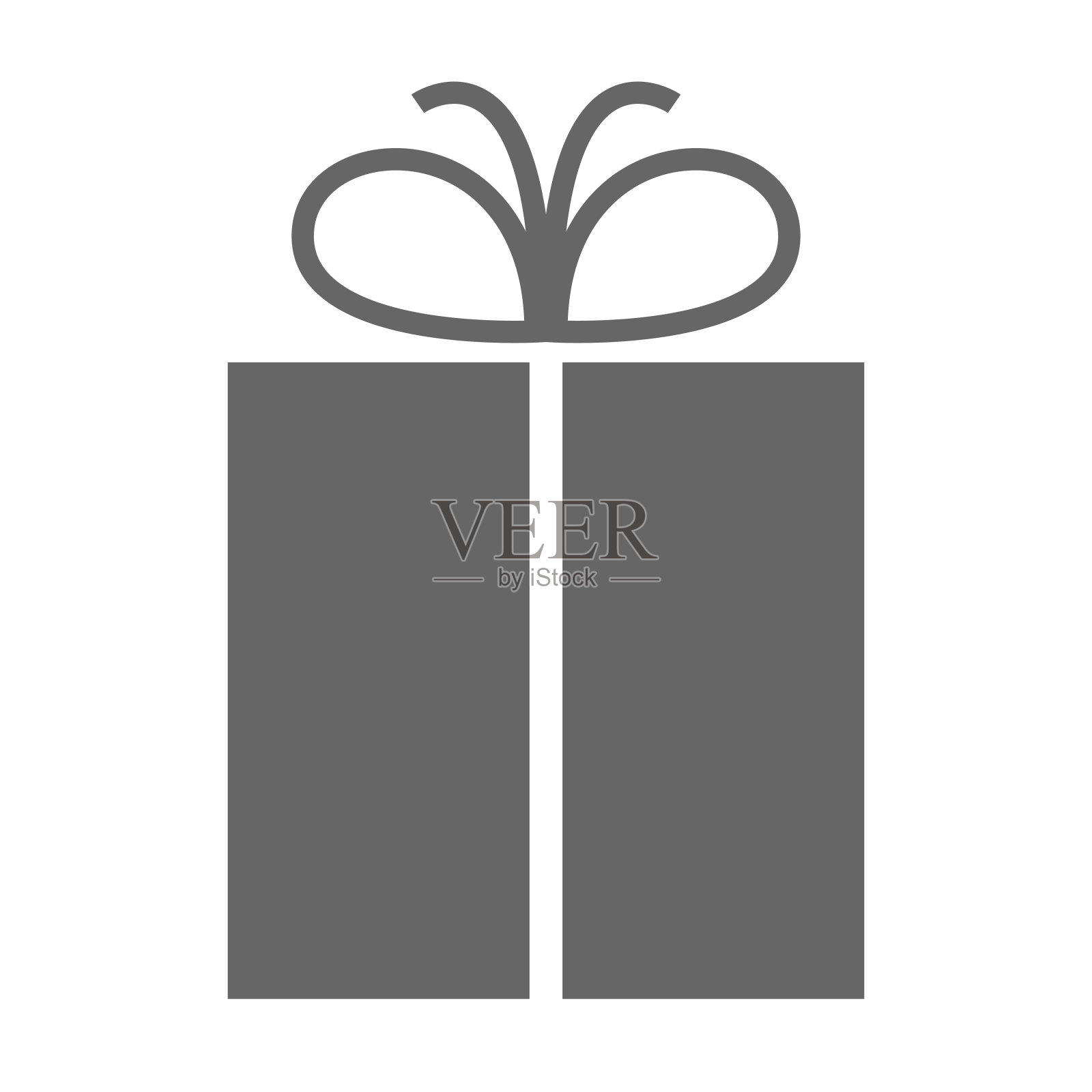 带蝴蝶结的礼盒。向量插画图片素材