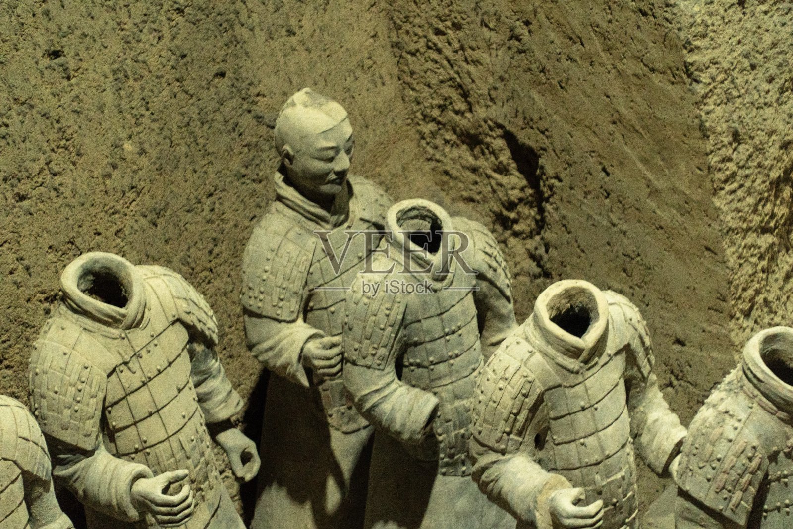 兵马俑(战士)和马照片摄影图片