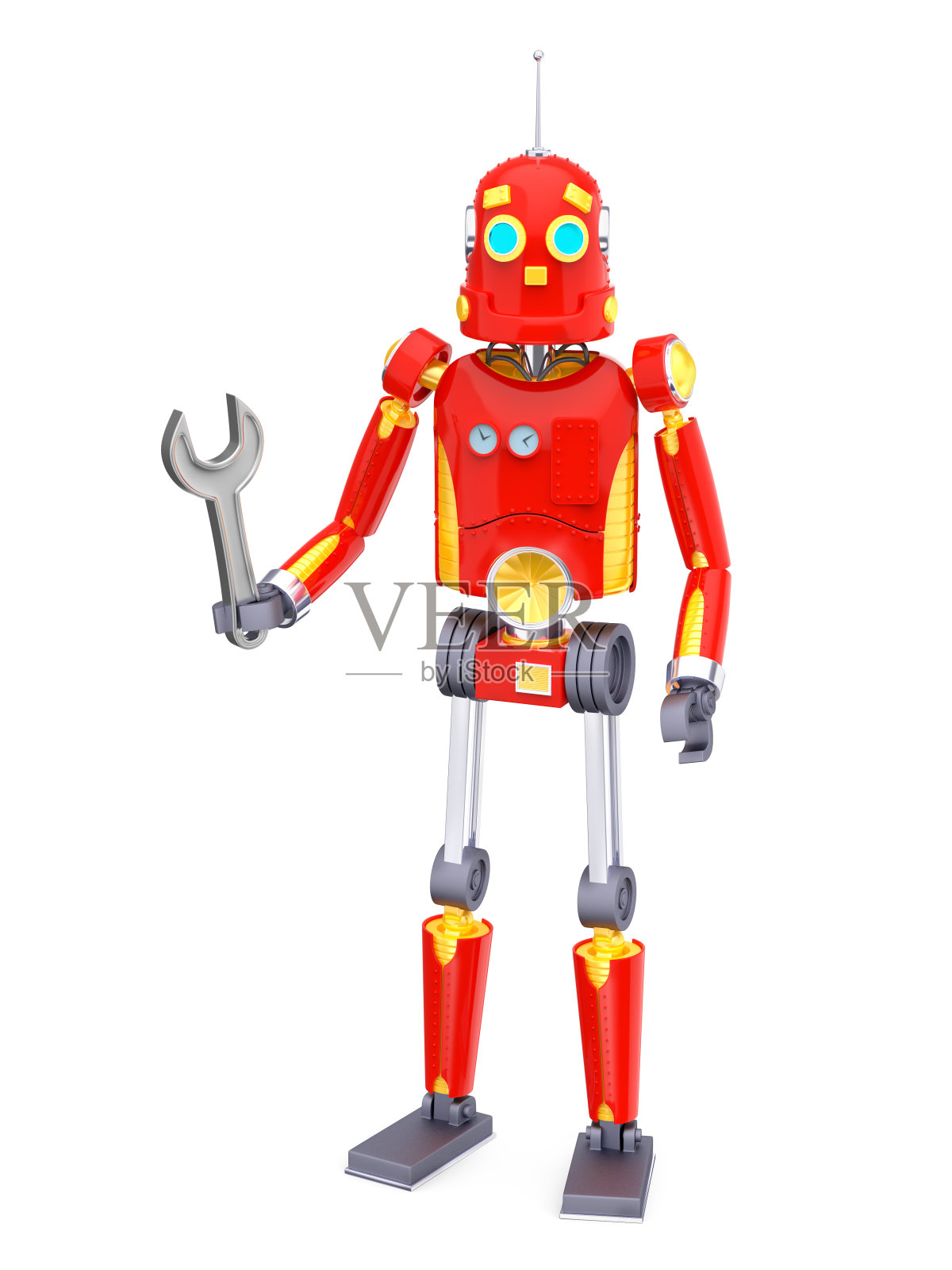 复古机器人扳手照片摄影图片