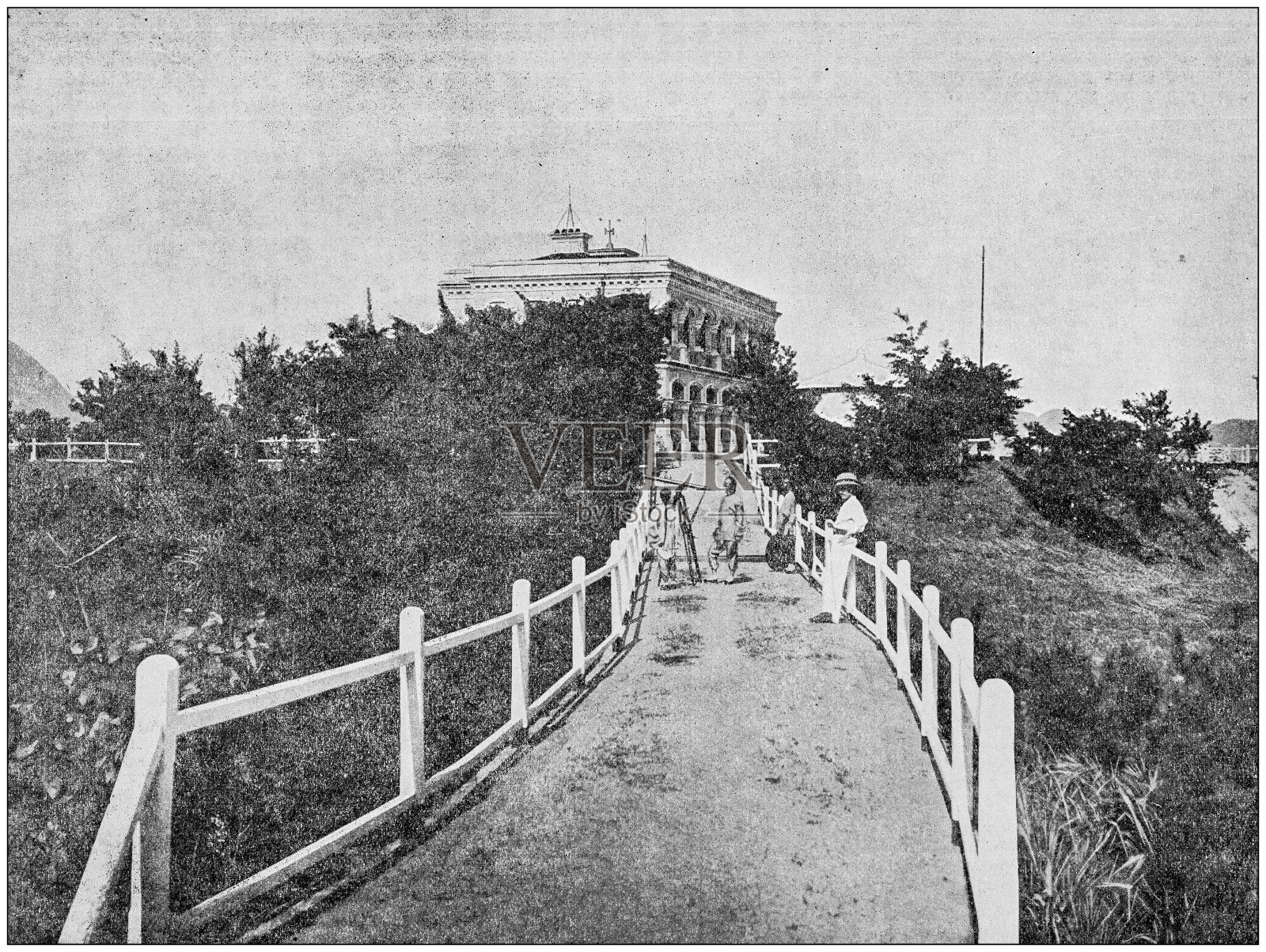 古董照片:香港总督官邸照片摄影图片