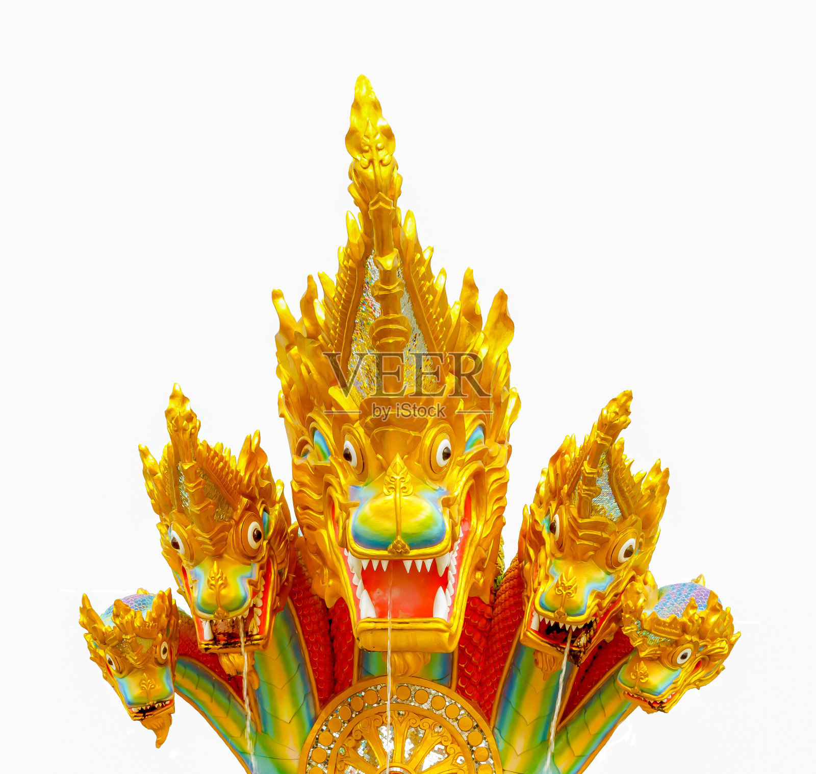 龙是神龛里的宗教信仰。照片摄影图片