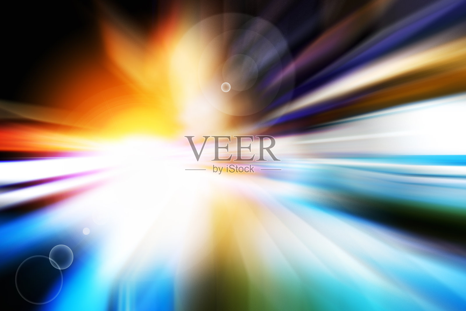 基于圆散焦的红绿灯运动轨迹背景摘要照片摄影图片