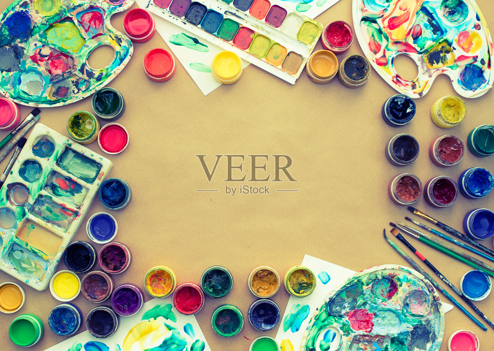 装饰构图框架材料的创意和设计。照片摄影图片