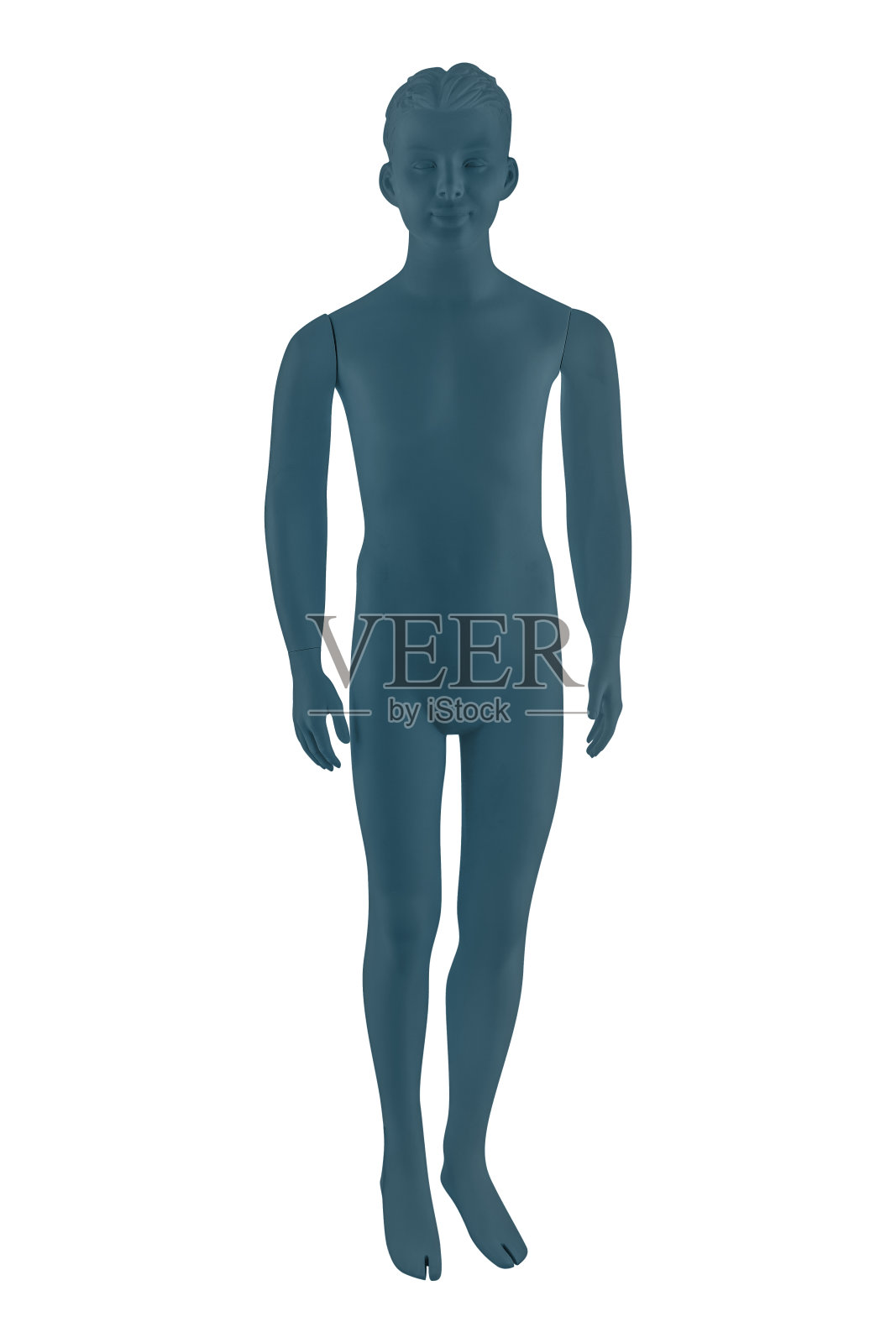 配色男性人体模型孤立在白色背景上照片摄影图片