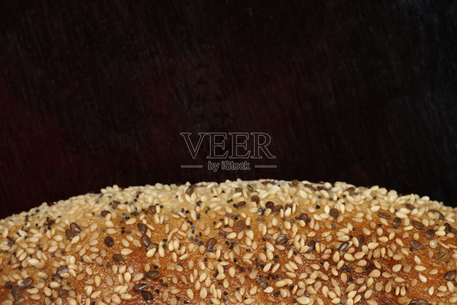 背景-种子覆盖酸面团面包照片摄影图片