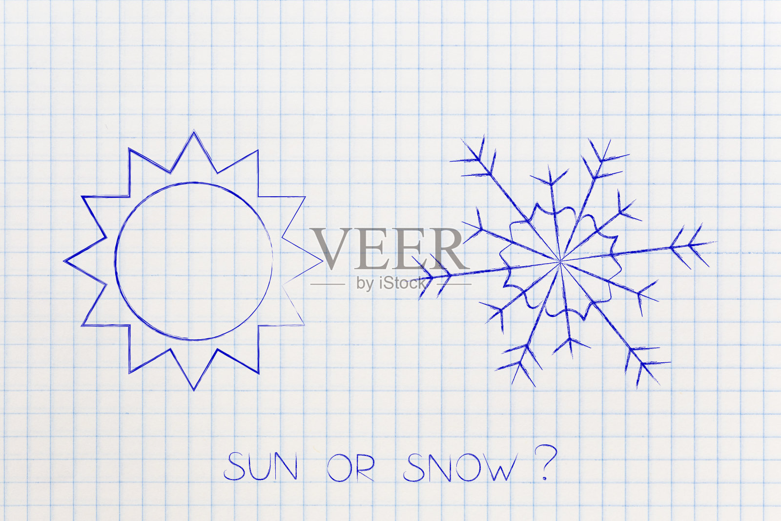 太阳和雪图标与说明文字照片摄影图片