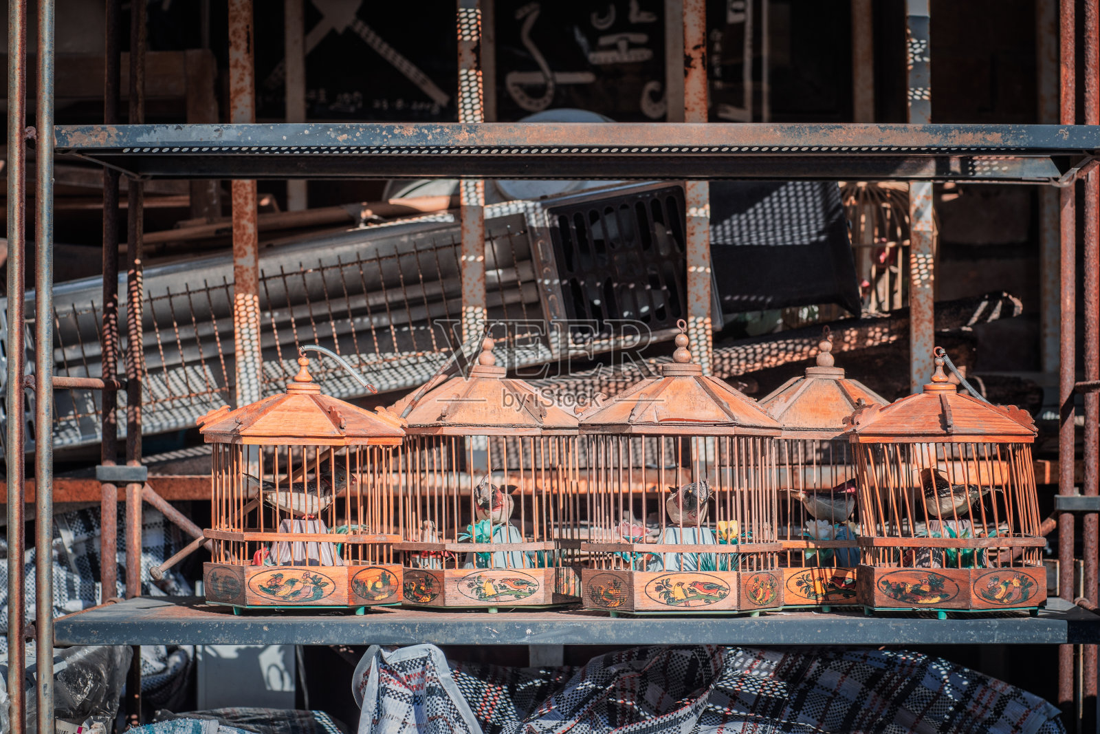 空鸟笼照片摄影图片