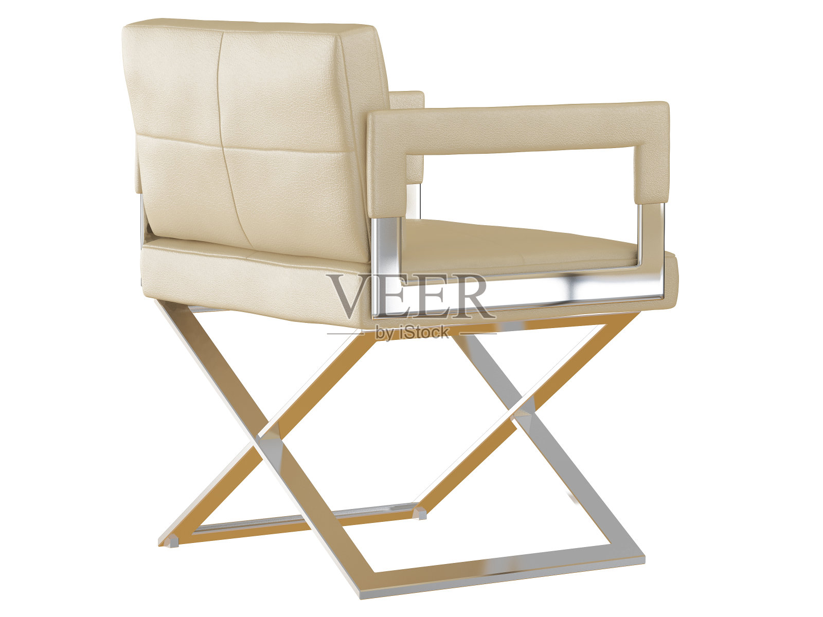 米色的铁腿椅子照片摄影图片