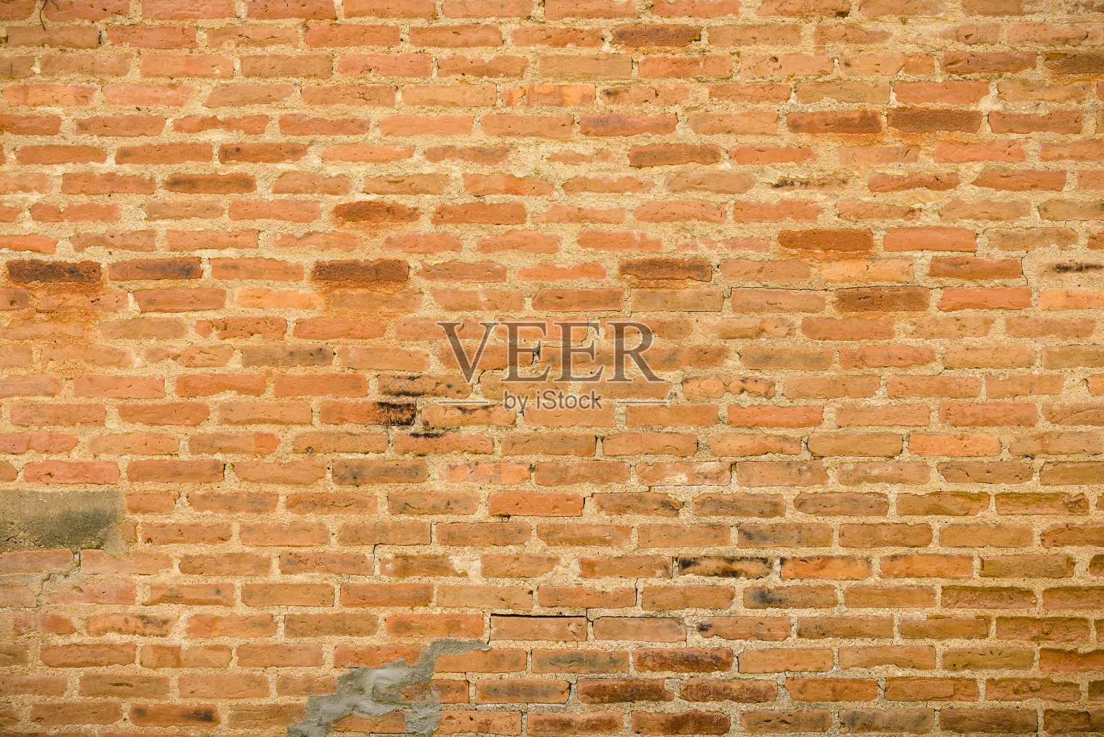 红色的旧砖墙,纹理粗犷的背景照片摄影图片