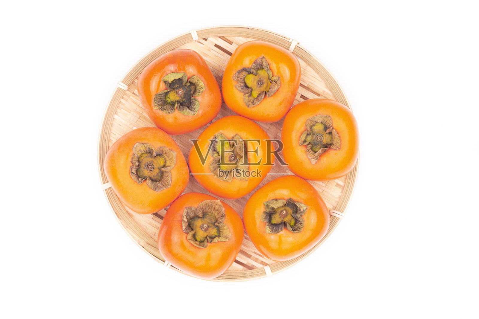 白底上的柿子照片摄影图片