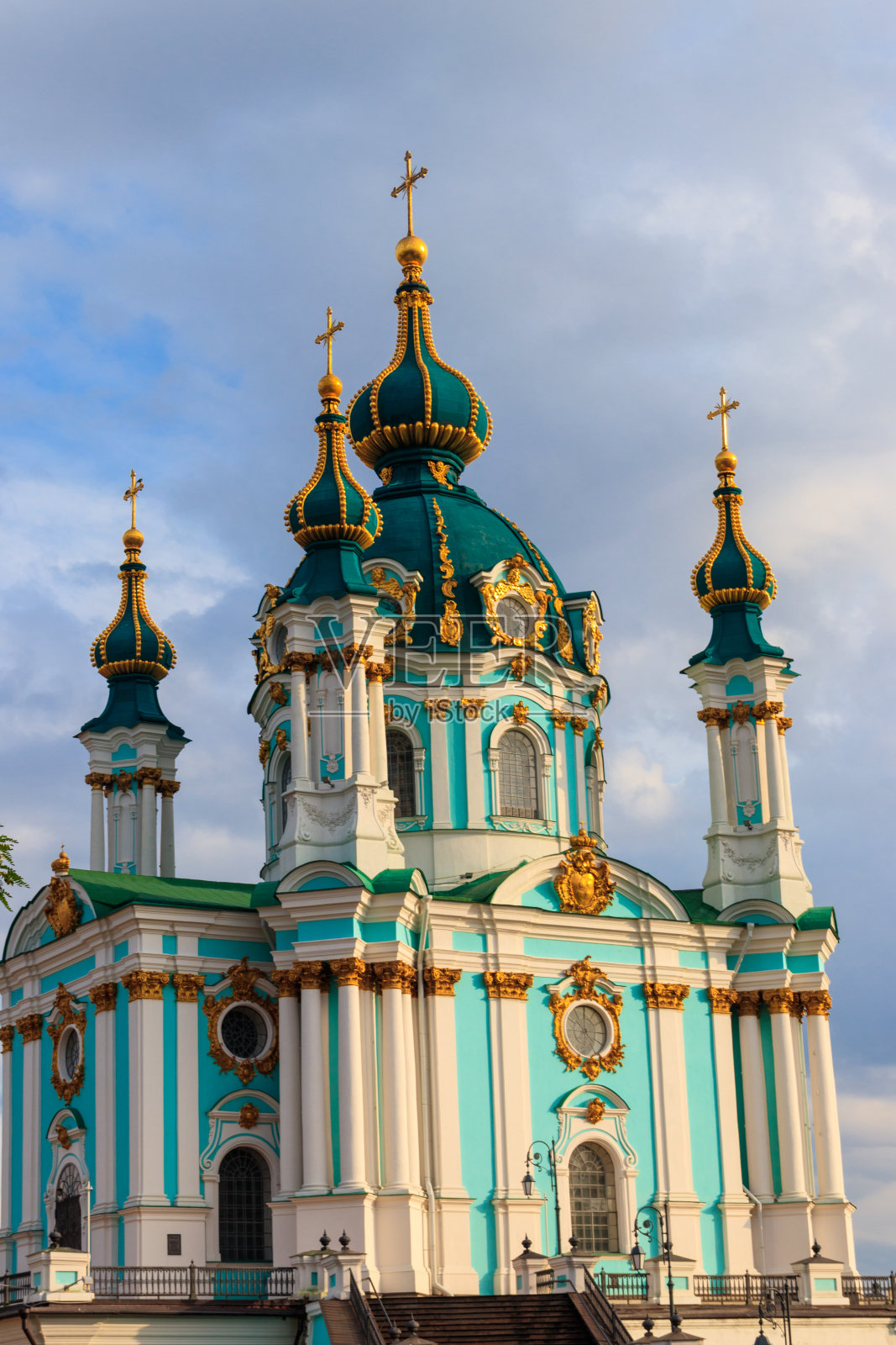 乌克兰基辅的圣安德鲁东正教教堂照片摄影图片