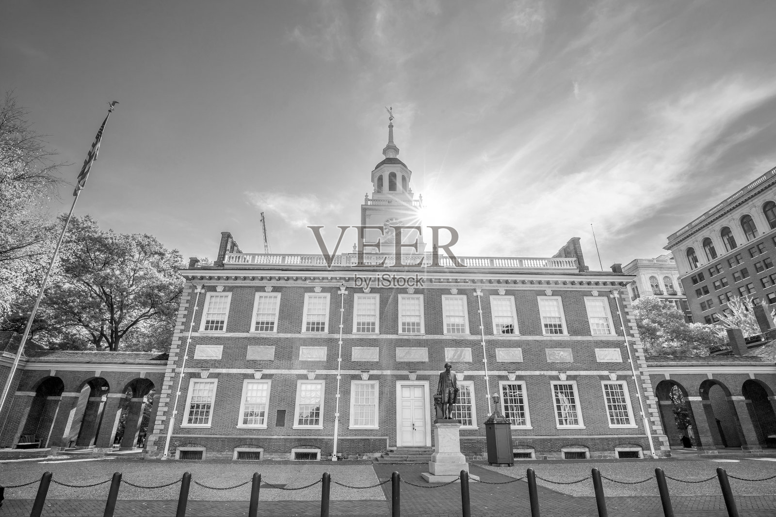 美国宾夕法尼亚州费城的独立厅照片摄影图片