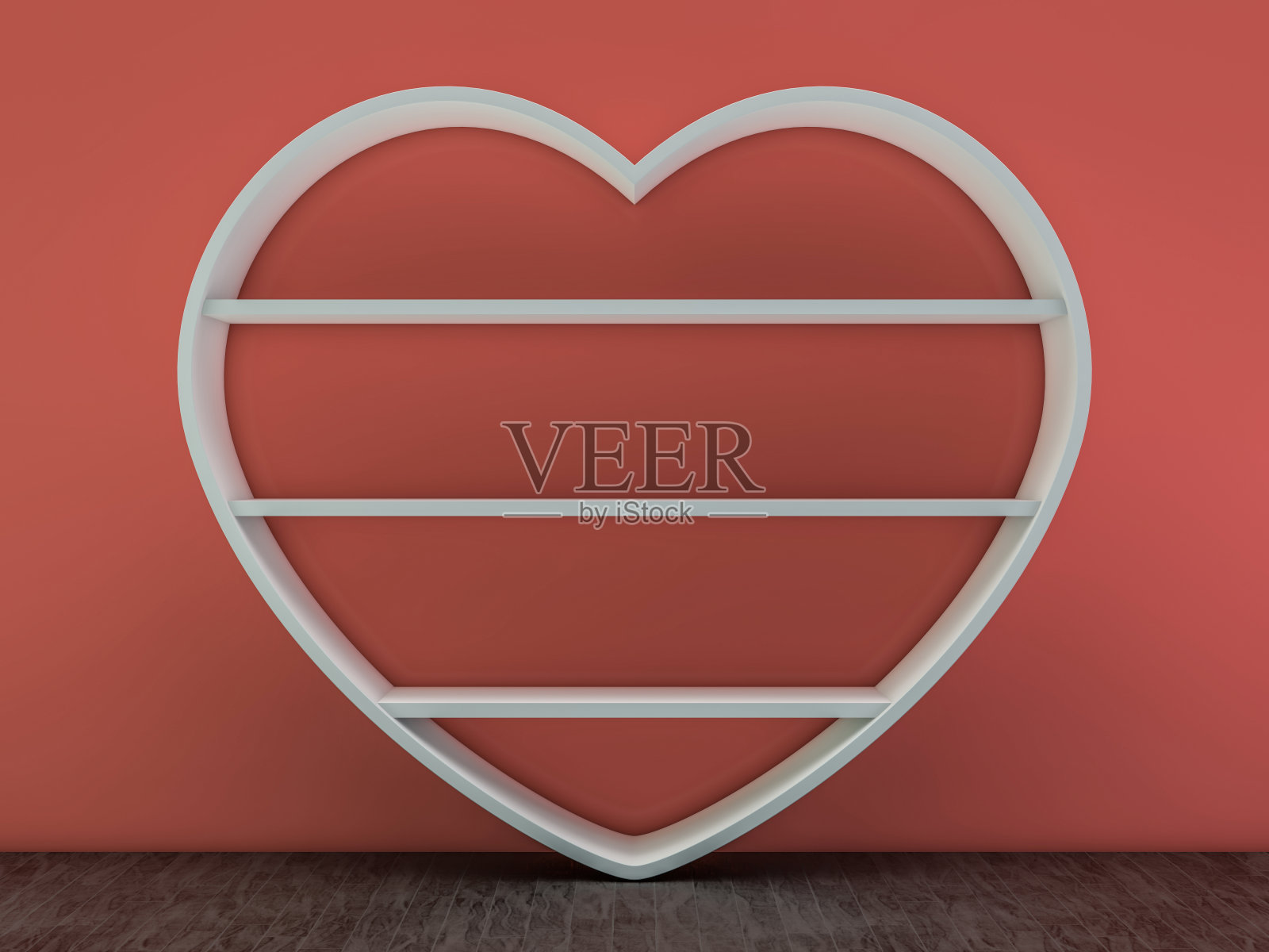 白空柜。有架子的橱柜。3 d照片摄影图片