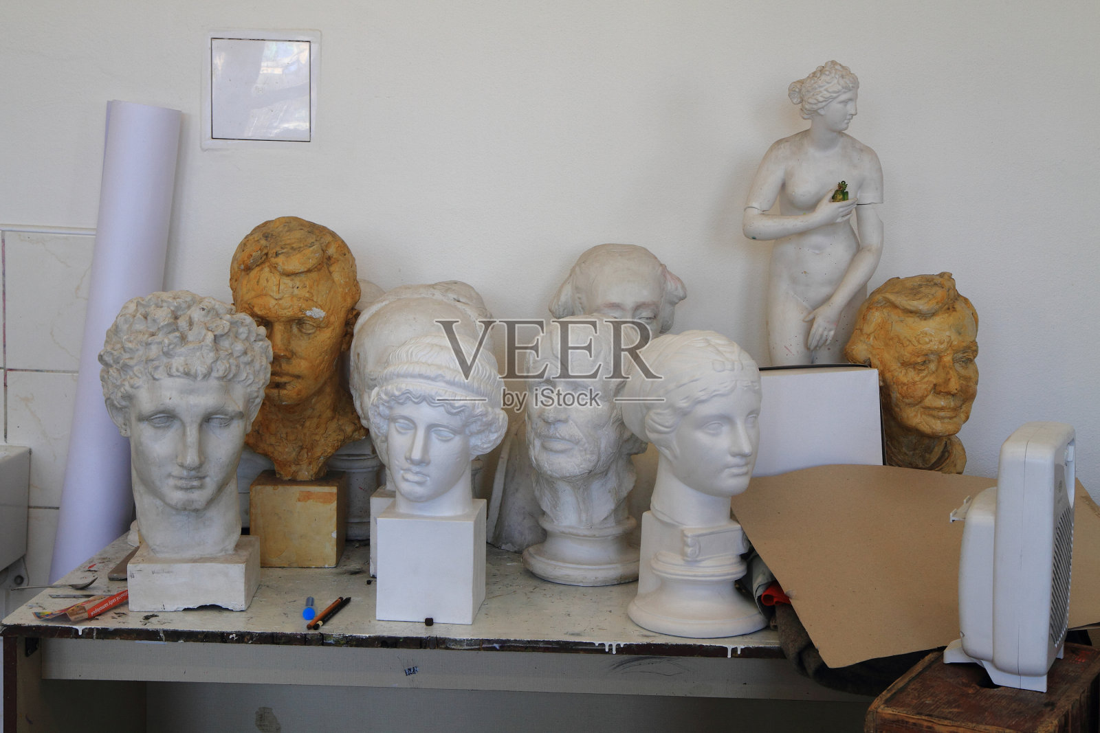 石膏模型的头照片摄影图片