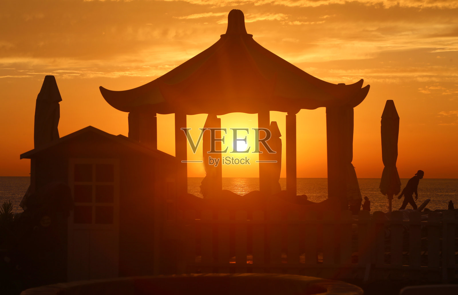 照片背景景观日落在海上照片摄影图片