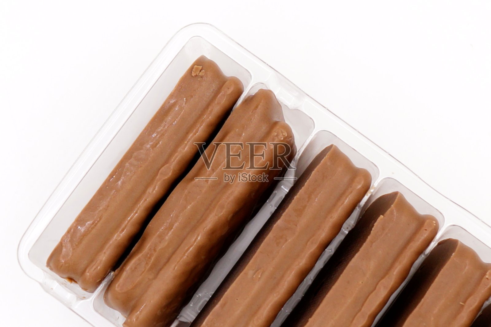 巧克力涂层波旁奶油饼干照片摄影图片