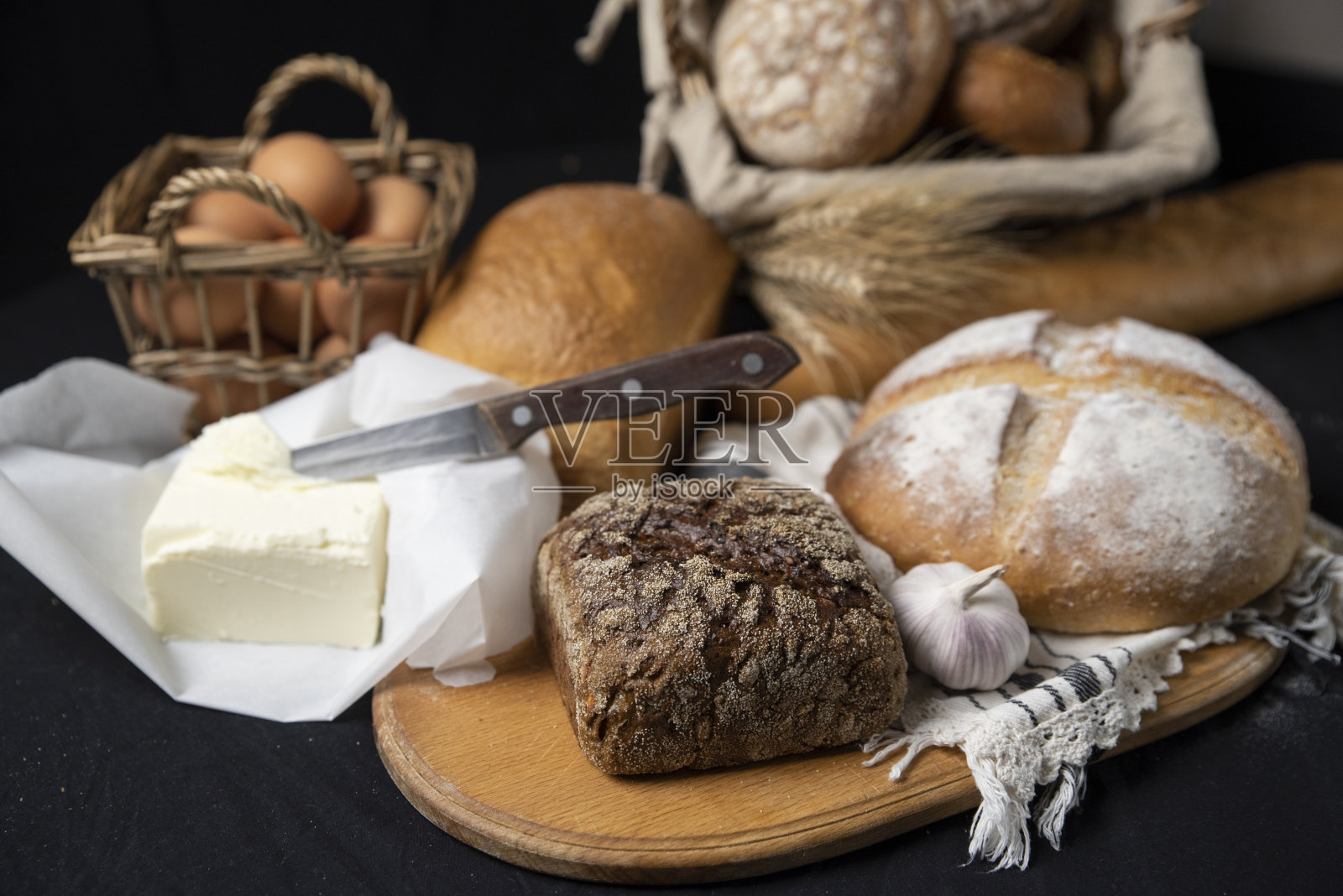 各种烘焙面包照片摄影图片