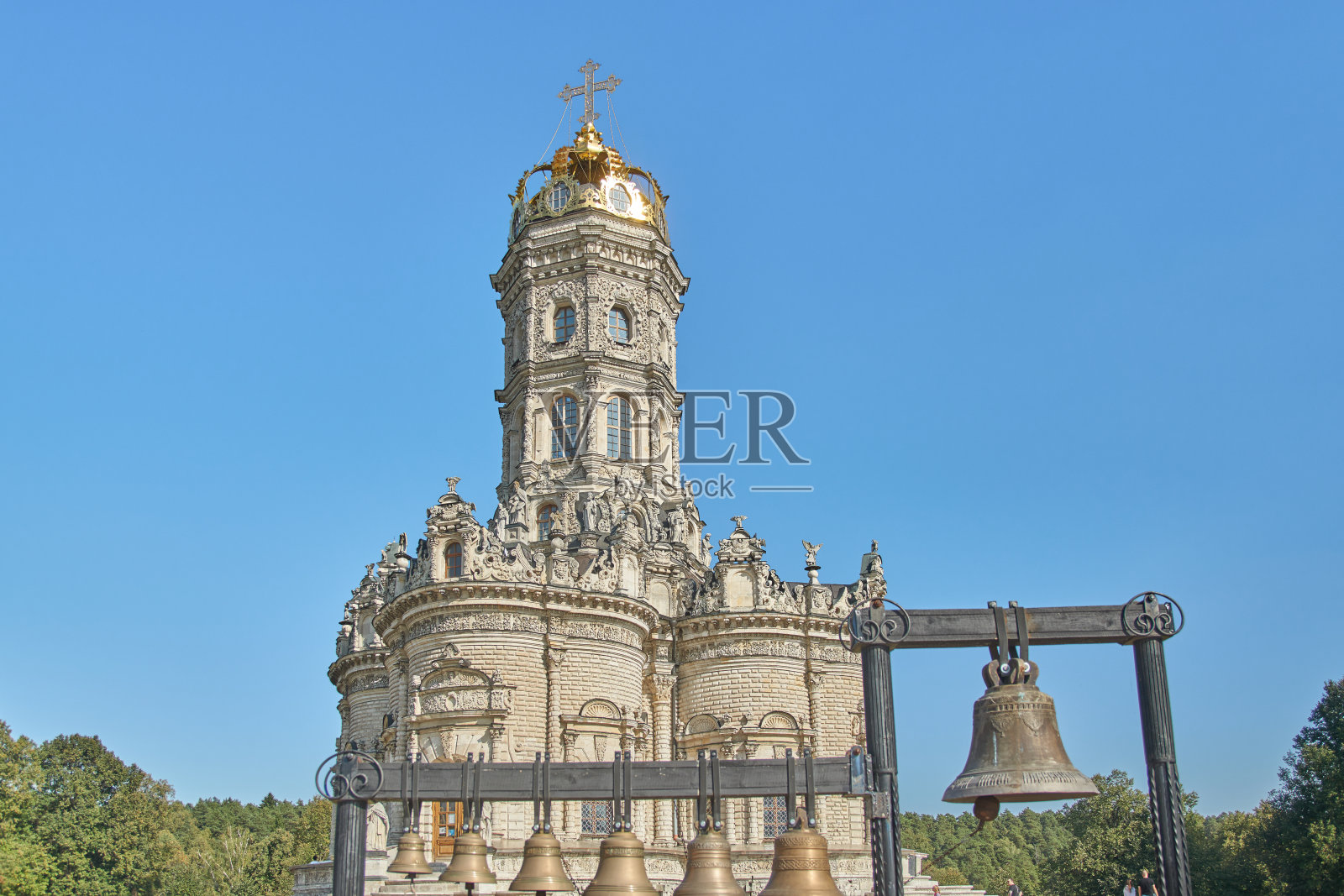 俄罗斯圣母教堂的标志照片摄影图片