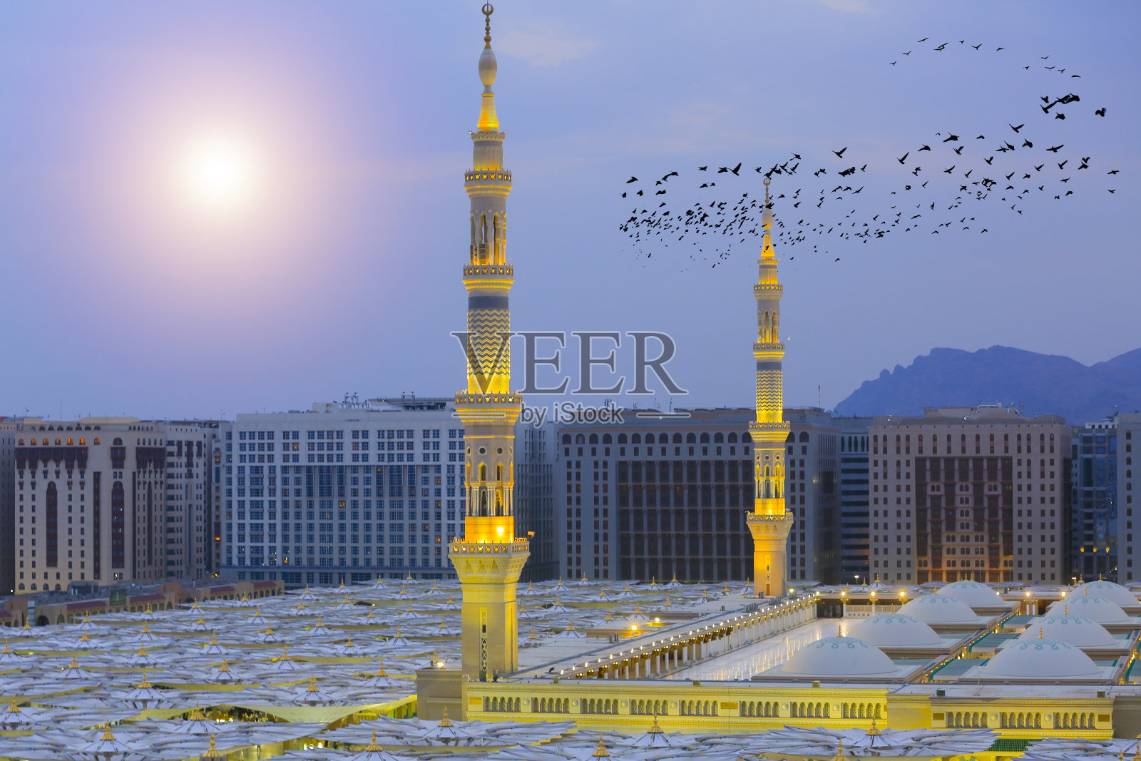 沙特阿拉伯麦地那:先知寺照片摄影图片