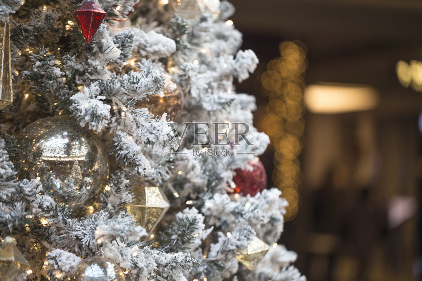 圣诞树装饰的特写照片摄影图片