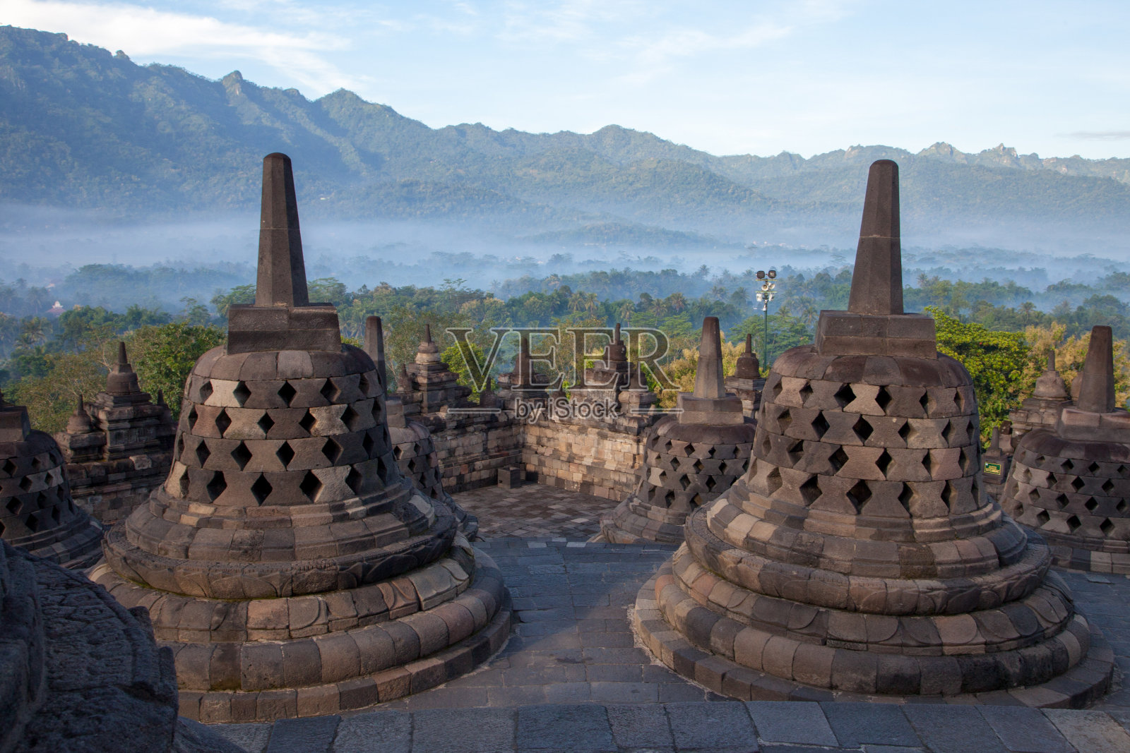 印度尼西亚日惹,婆罗浮屠寺照片摄影图片