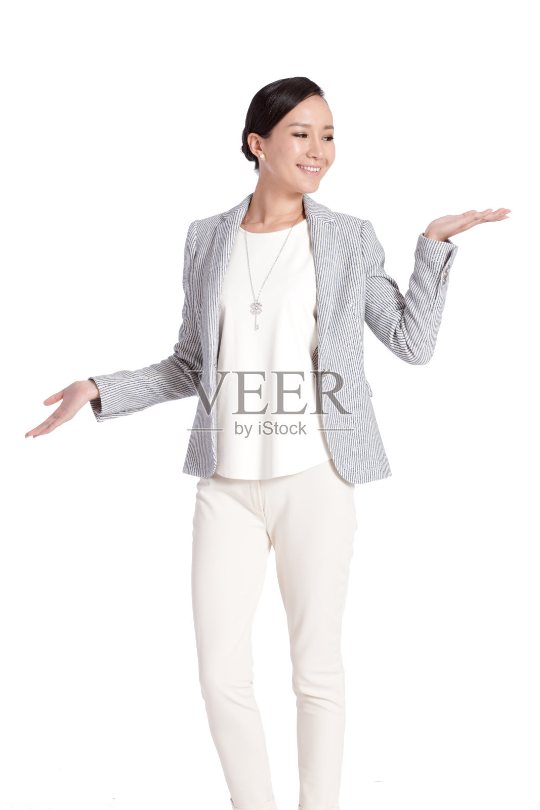 快乐的青年女白领照片摄影图片