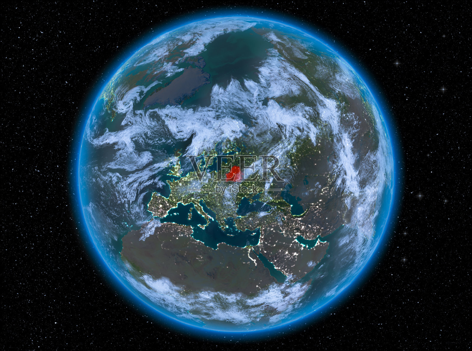 晚上的白俄罗斯照片摄影图片